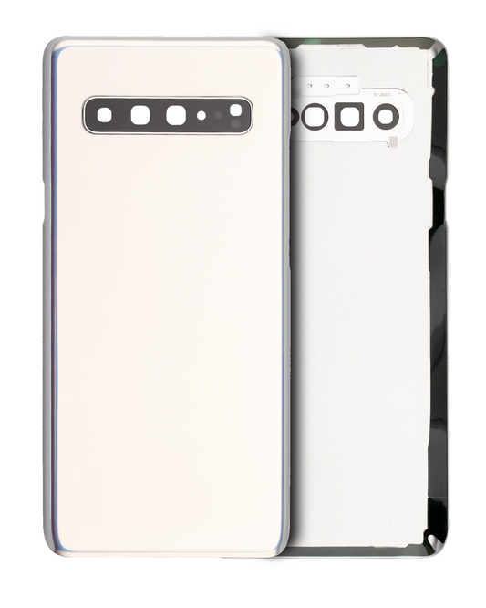 Back cover Glass With Camera Lens For Samsung Galaxy S10 (Service Pack) (Crown Silver)