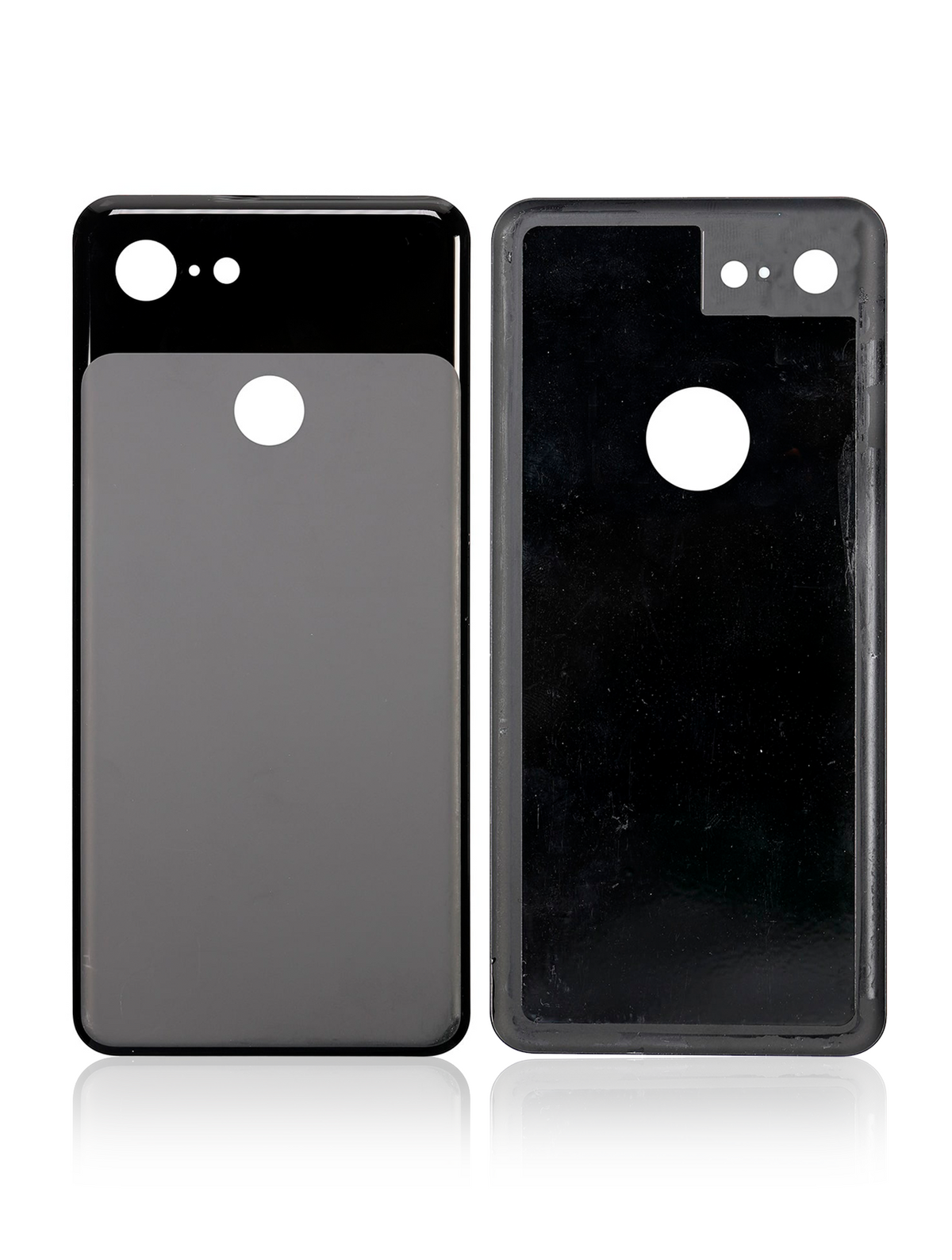 Back cover Glass For Google Pixel 3 (Used OEM Pull: Grade New) (Black) - replacement part product view