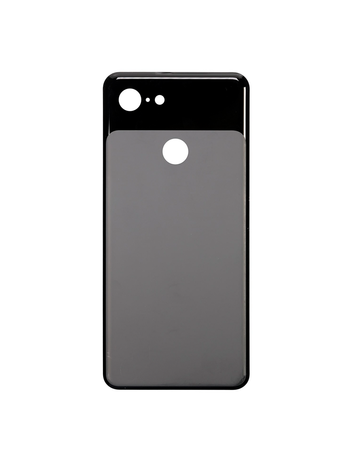 Back cover Glass For Google Pixel 3 (Used OEM Pull: Grade New) (Black) - repair component alternate view
