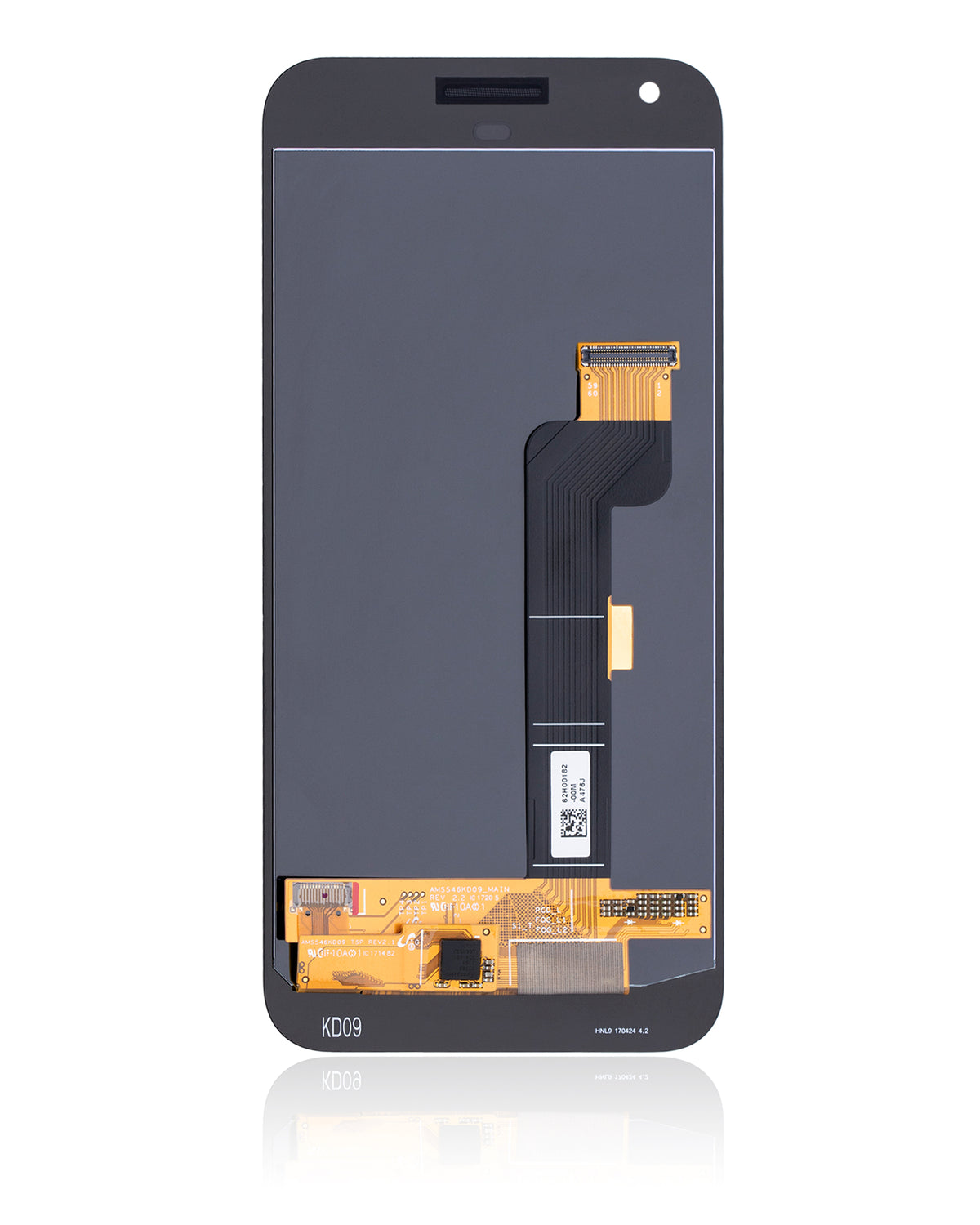 OLED Assembly Without Frame For Google Pixel XL (Refurbished) (Black) - repair component detailed angle