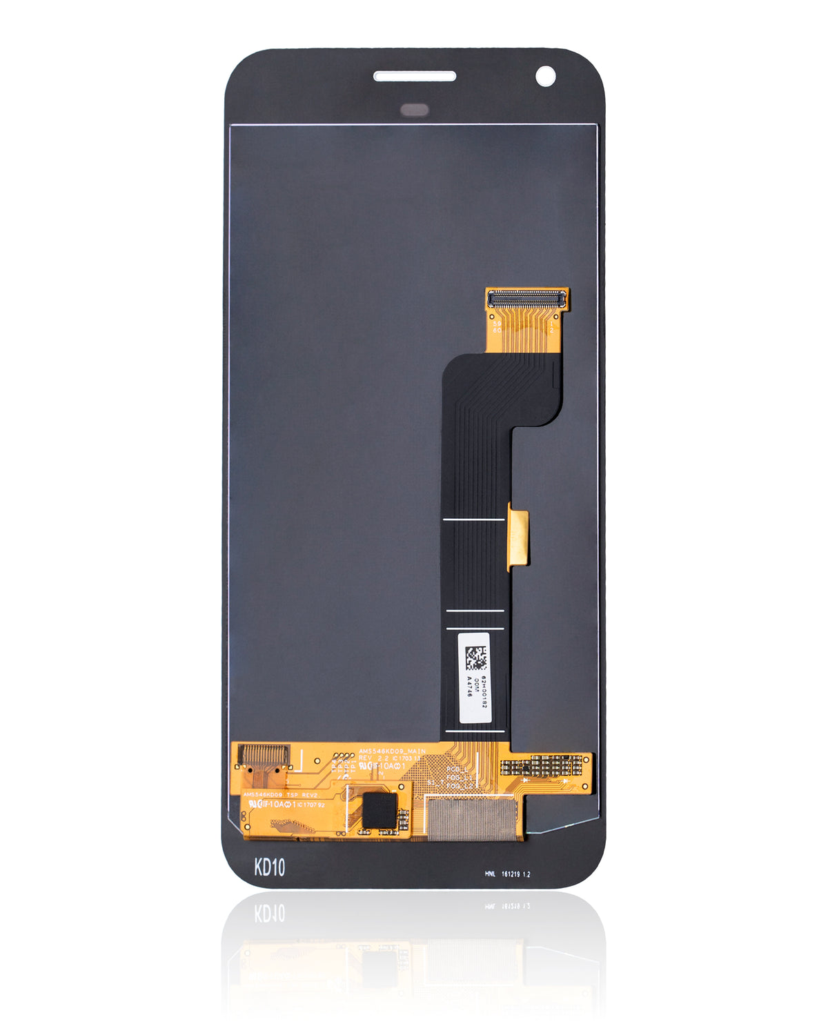 OLED Assembly Without Frame For Google Pixel XL (Refurbished) (White) - repair component detailed angle