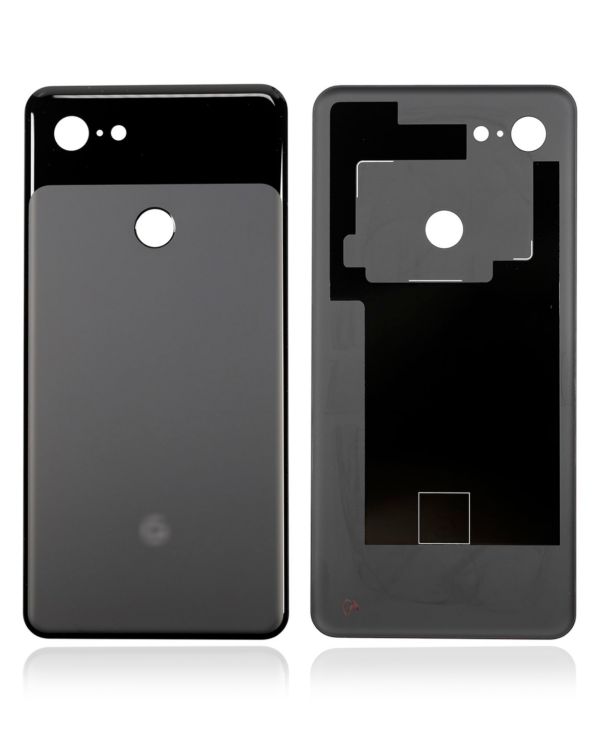 Back cover Glass For Google Pixel 3 XL (Used OEM Pull: Grade New) (Black) - replacement part secondary detail