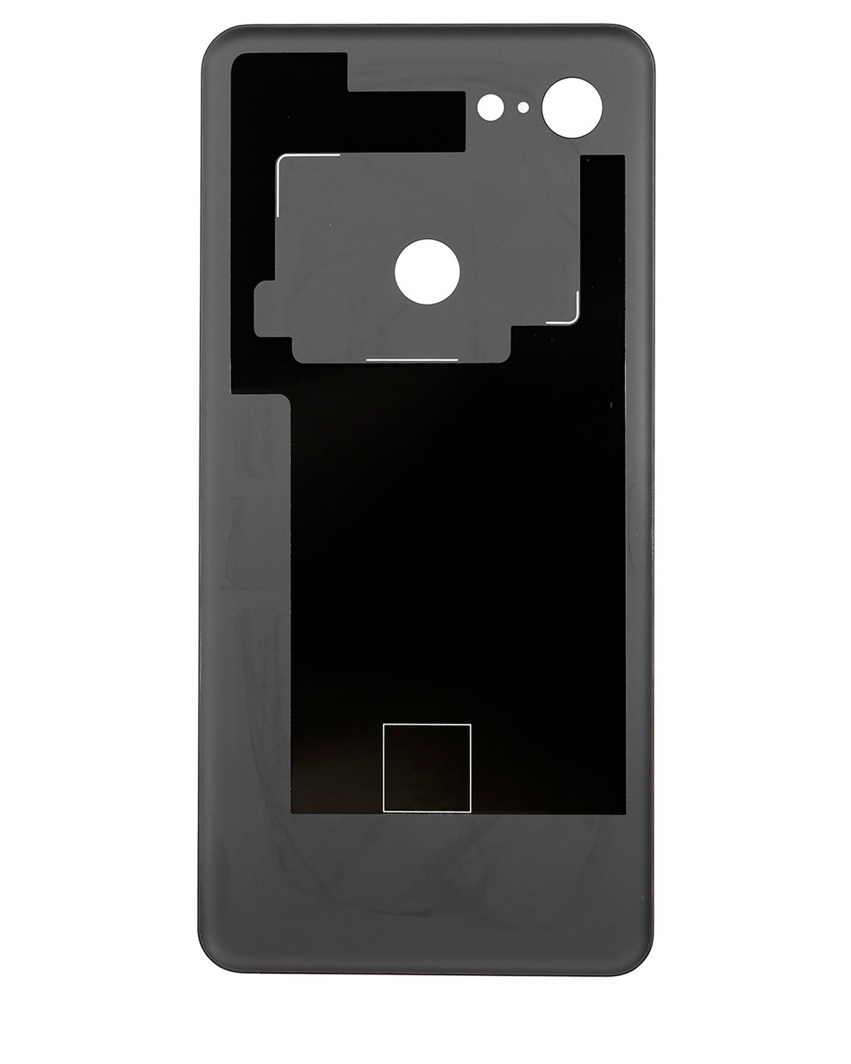 Back cover Glass For Google Pixel 3 XL (Used OEM Pull: Grade New) (Black) - replacement component detail view