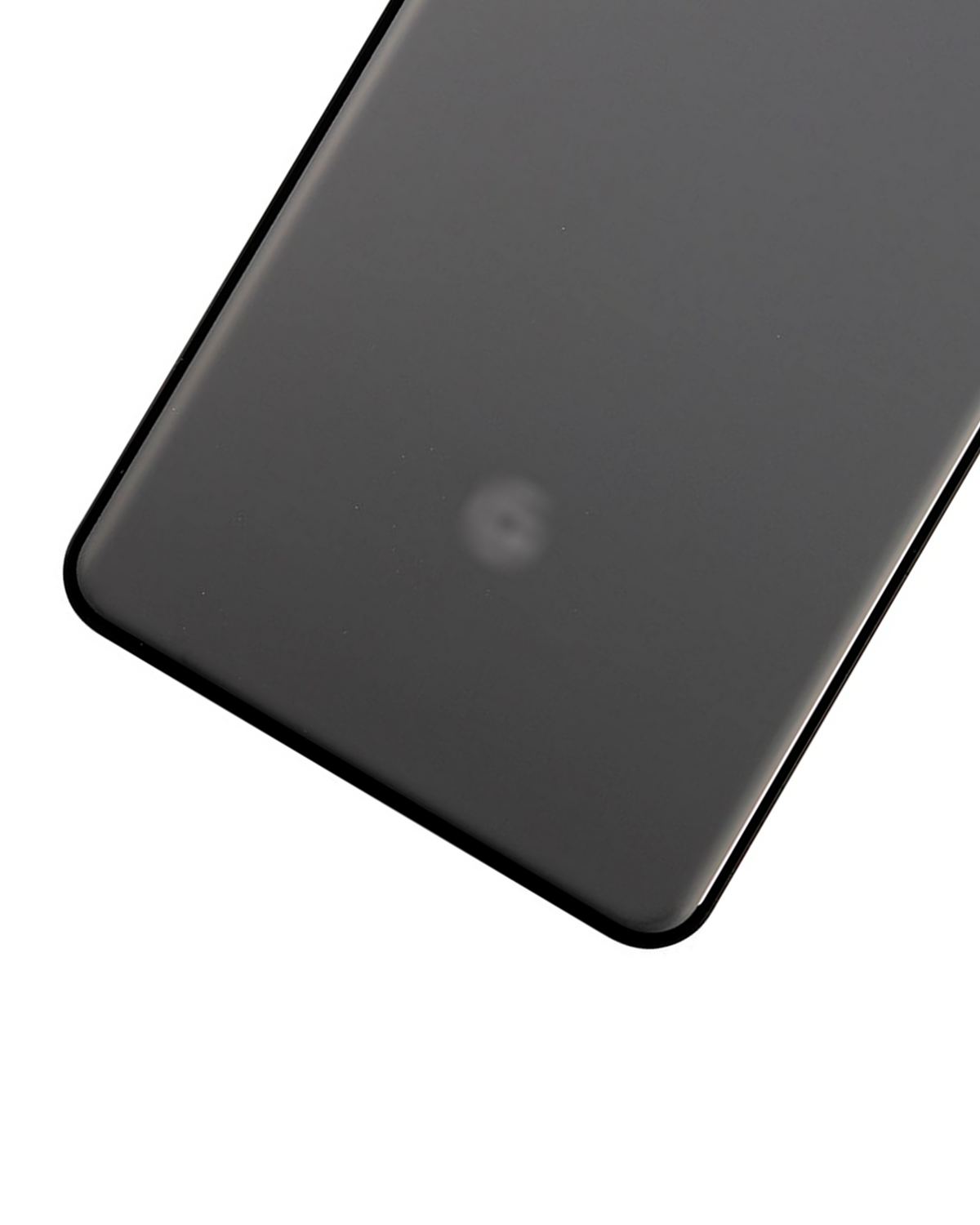 Back cover Glass For Google Pixel 3 XL (Used OEM Pull: Grade New) (Black) - repair component detailed angle