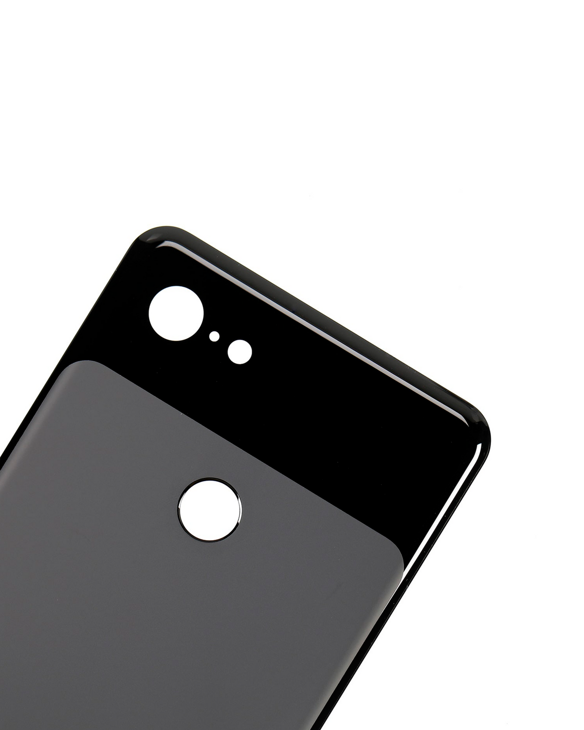 Back cover Glass For Google Pixel 3 XL (Used OEM Pull: Grade New) (Black) - repair component alternate view