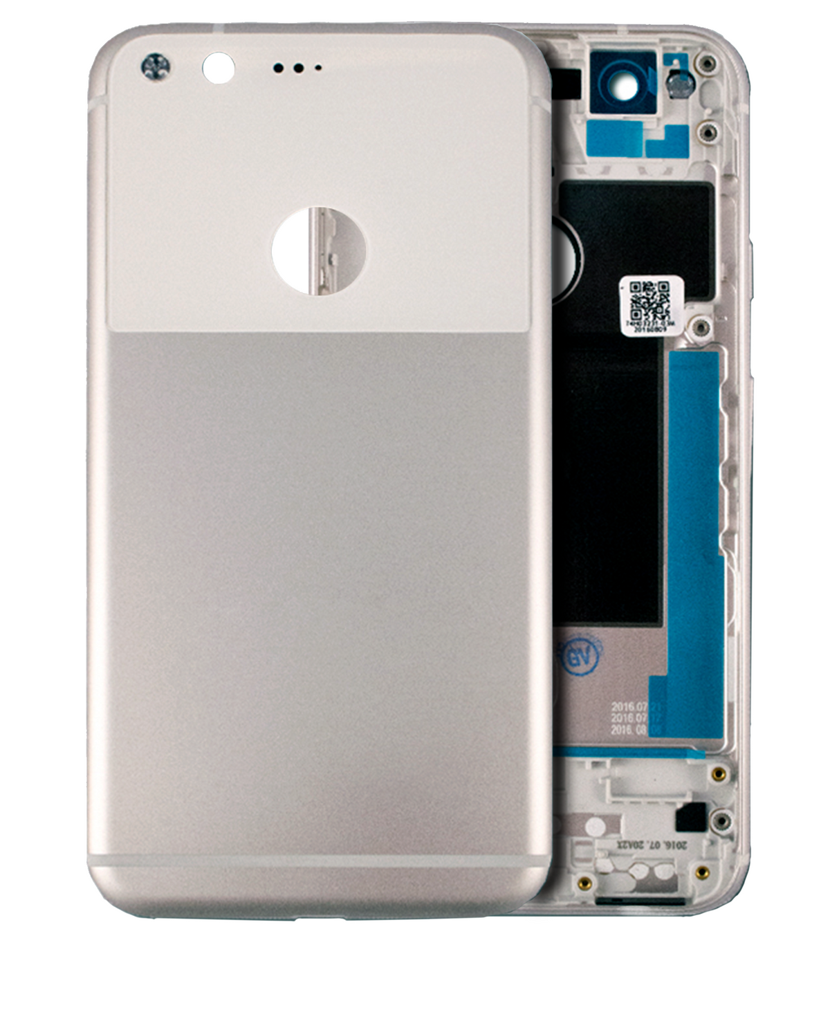 Back cover Glass For Google Pixel 5.0 (Used OEM Pull: Grade New) (White) - replacement part product view