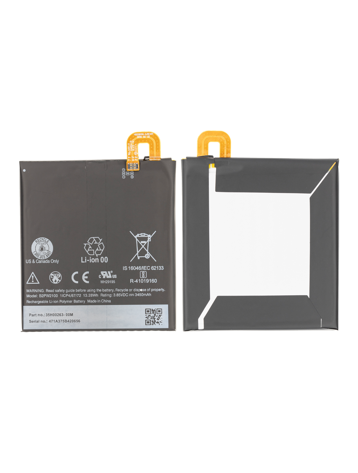 Replacement Battery For Google Pixel XL (B2PW2100) - repair component alternate view