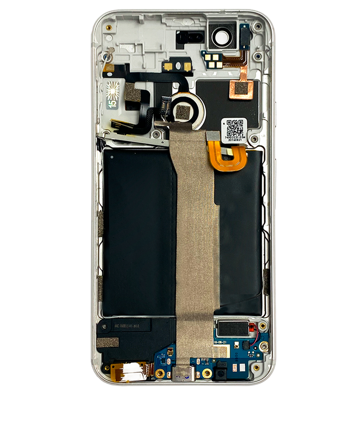 Back Housing For Google Pixel (Used OEM Pull: Grade A) (White) - repair component alternate view