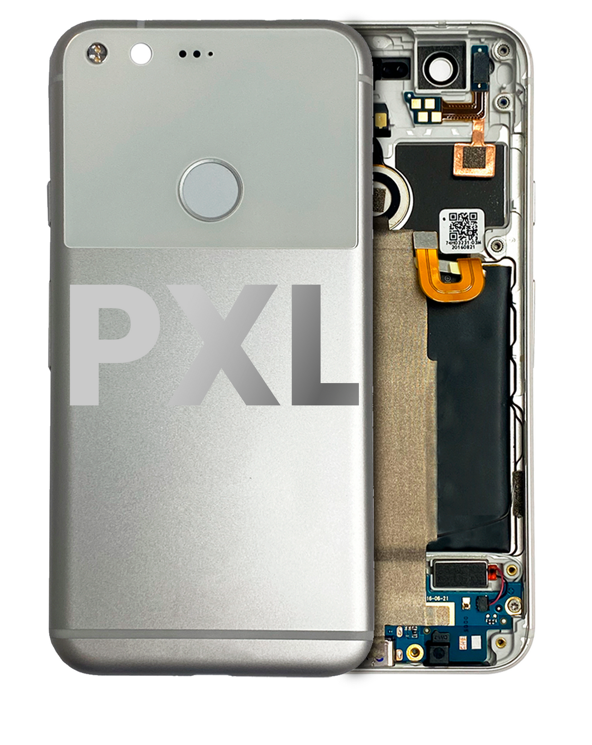 Back Housing For Google Pixel (Used OEM Pull: Grade A) (White) - replacement part product view