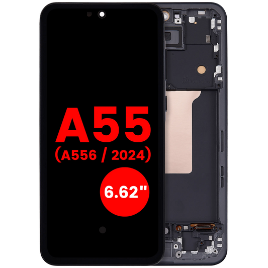 OLED Assembly With Frame For Samsung Galaxy A55 (A556 / 2024) (6.62") (Aftermarket Plus) (Navy) - product image 1