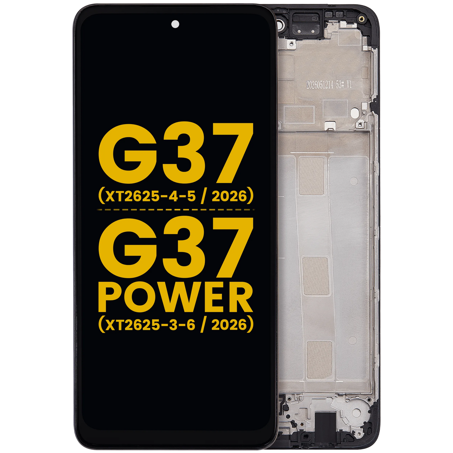 LCD Assembly With Frame For Motorola Moto G37 (XT2625-4-5 / 2026) / G37 Power (XT2625-3-6 / 2026) (Refurbished) (All replacement part SKU 107082268772 image 1