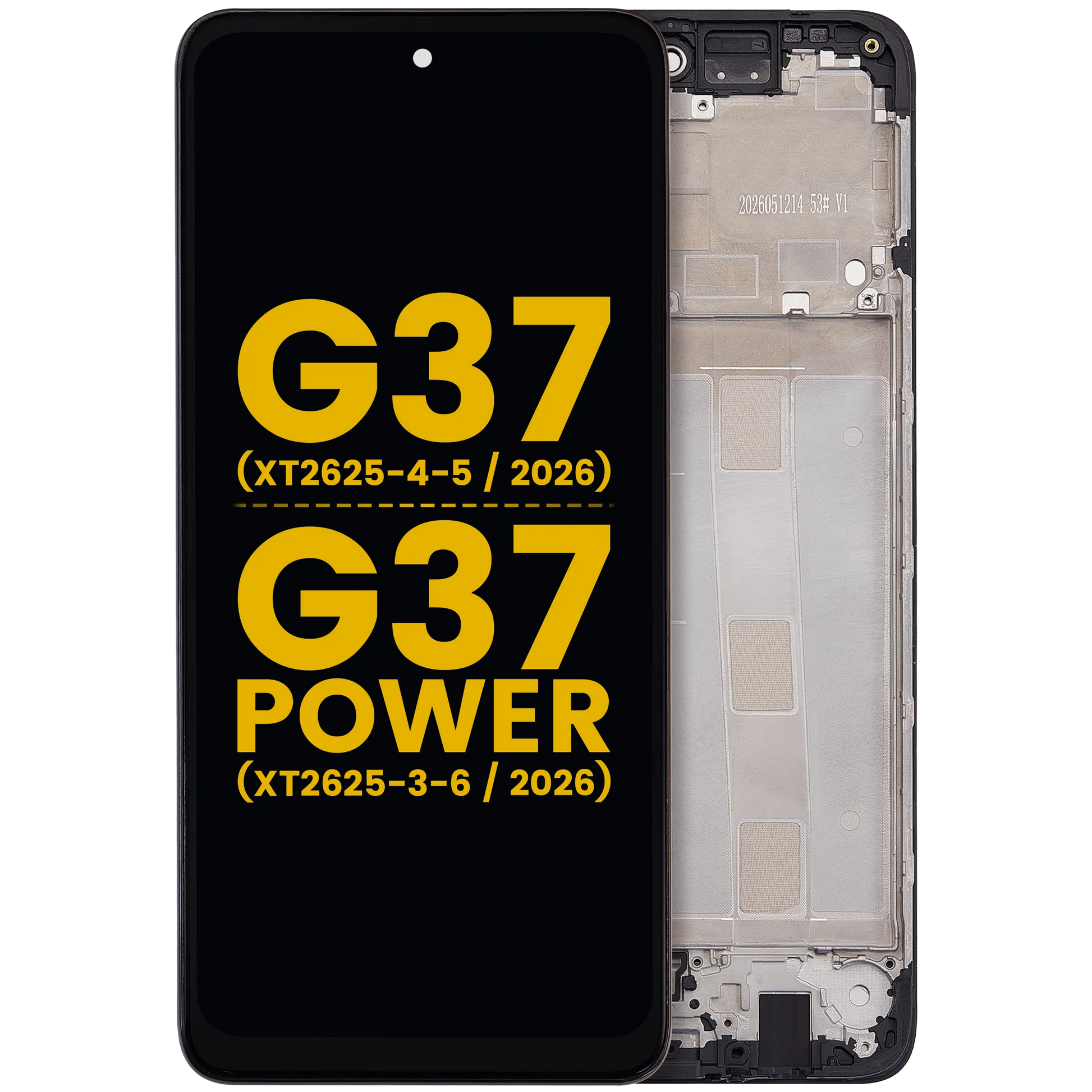 LCD Assembly With Frame For Motorola Moto G37 (XT2625-4-5 / 2026) / G37 Power (XT2625-3-6 / 2026) (Refurbished) (All replacement part SKU 107082268772 image 1