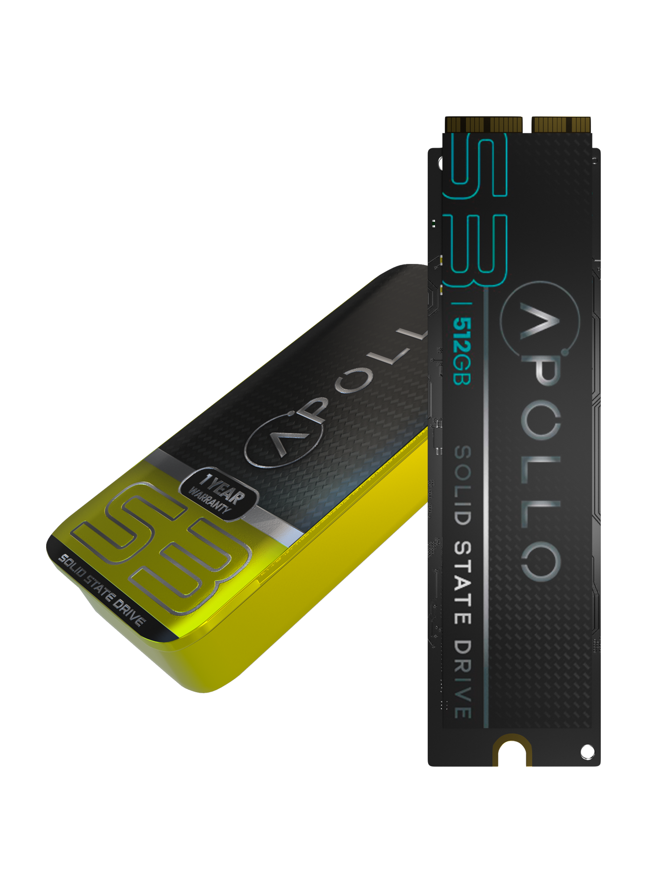 Apollo S3 512GB Mac SSD (NVMe PCIe Gen3x4) For MacBook Air 11 & 13" A1465 A1466 (Mid 2013-2017) / Pro Retina A1398 1502 (Late 2013-Mid 2015) / iMac A1