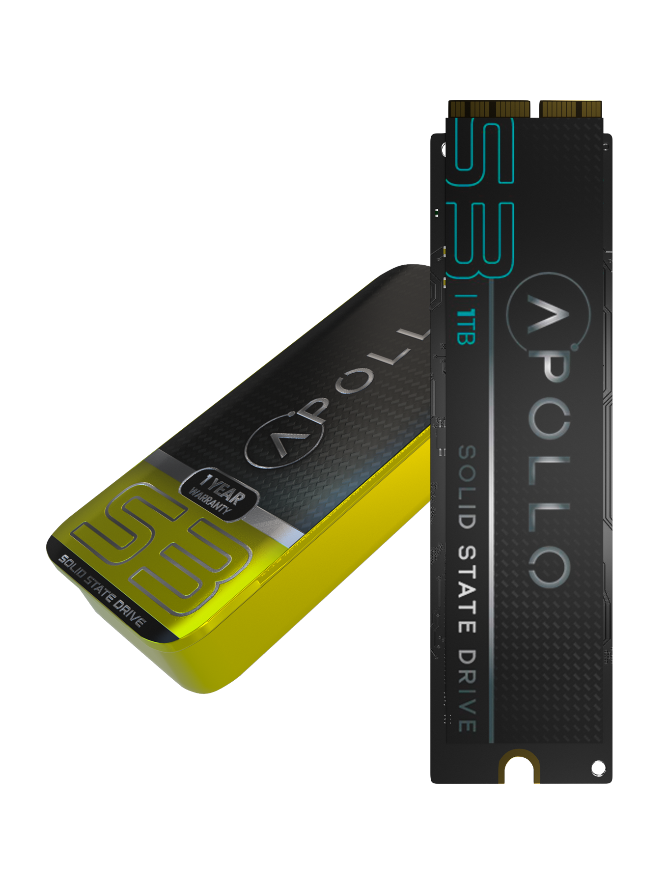 Apollo S3 1TB Mac SSD (NVMe PCIe Gen3x4) For MacBook Air 11 & 13" A1465 A1466 (Mid 2013-2017) / Pro Retina A1398 1502 (Late 2013-Mid 2015) / iMac A141