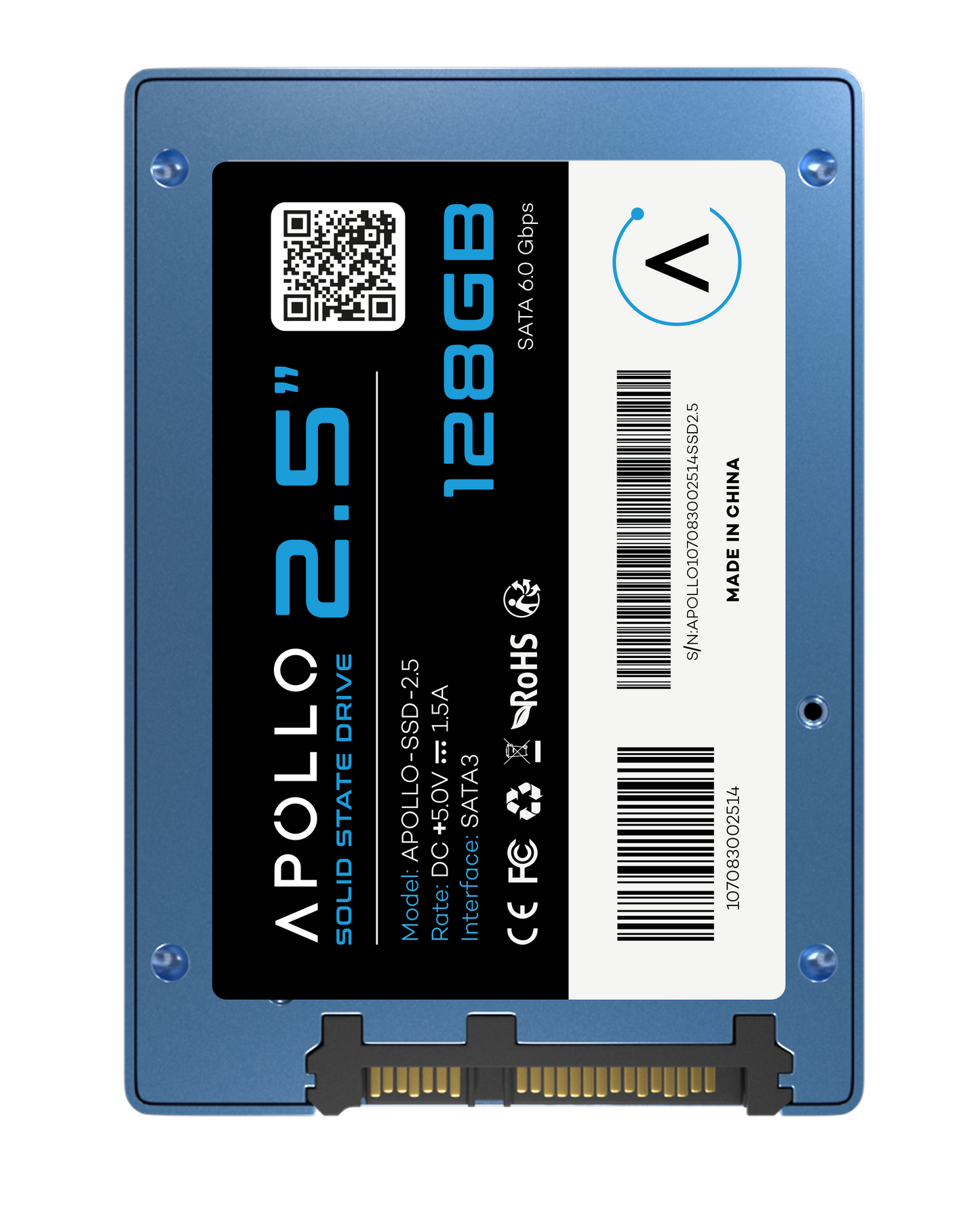 Apollo High Performance 2.5" SSD 3D TLC Nand 128GB
