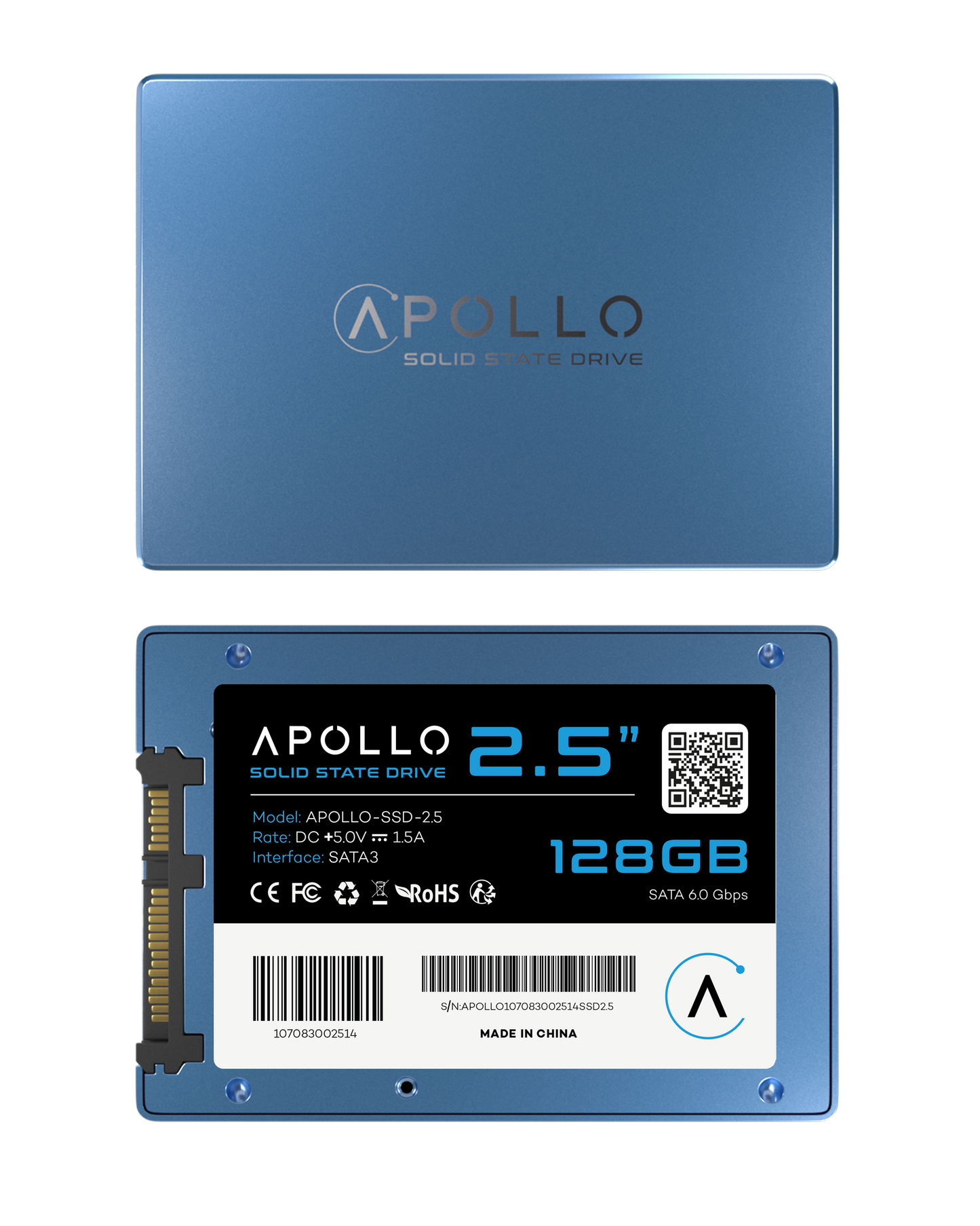 Apollo High Performance 2.5" SSD 3D TLC Nand 128GB