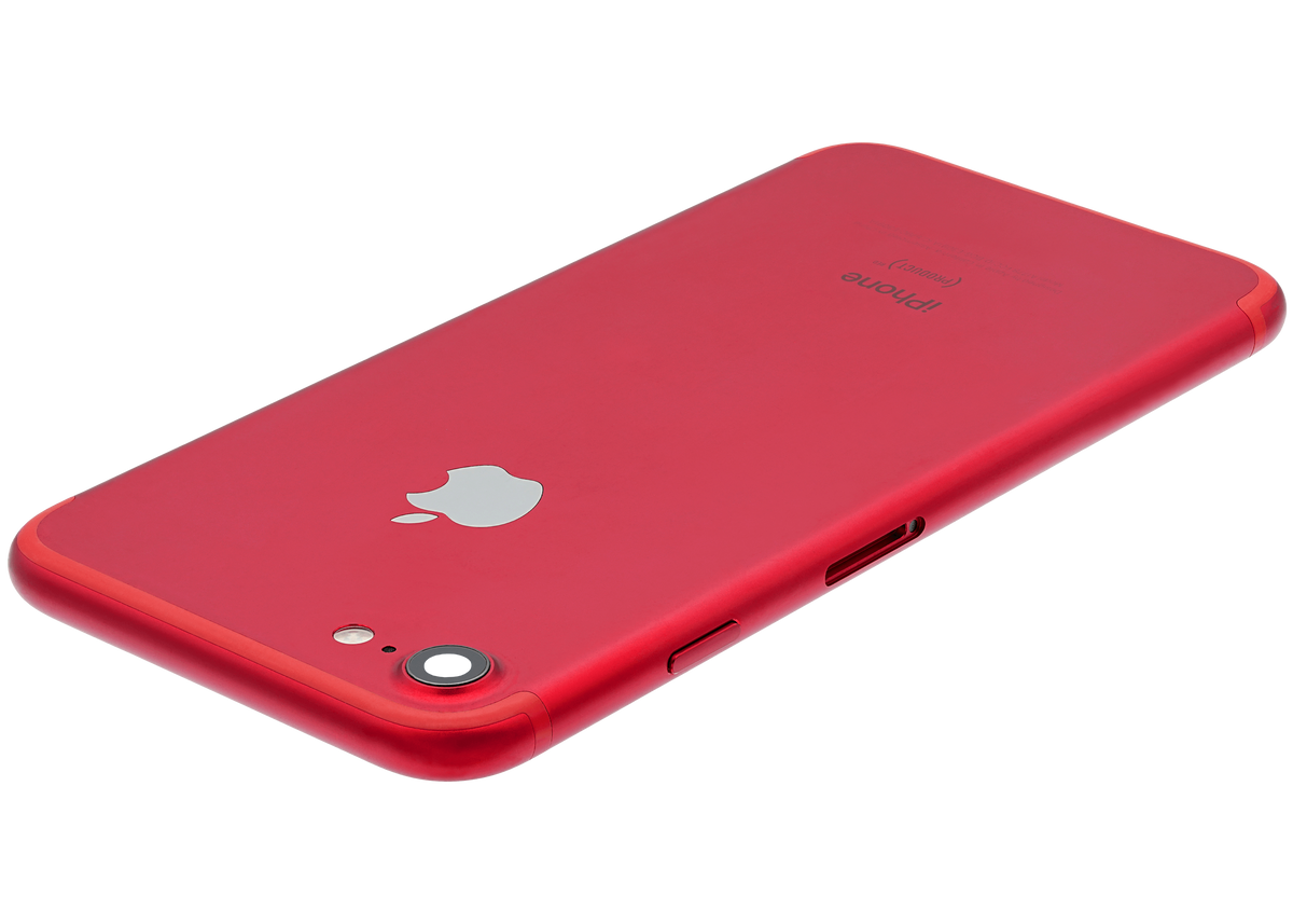 Back Housing W/ Small Parts For iPhone 7 (Used OEM Pull: Grade A) (Red)