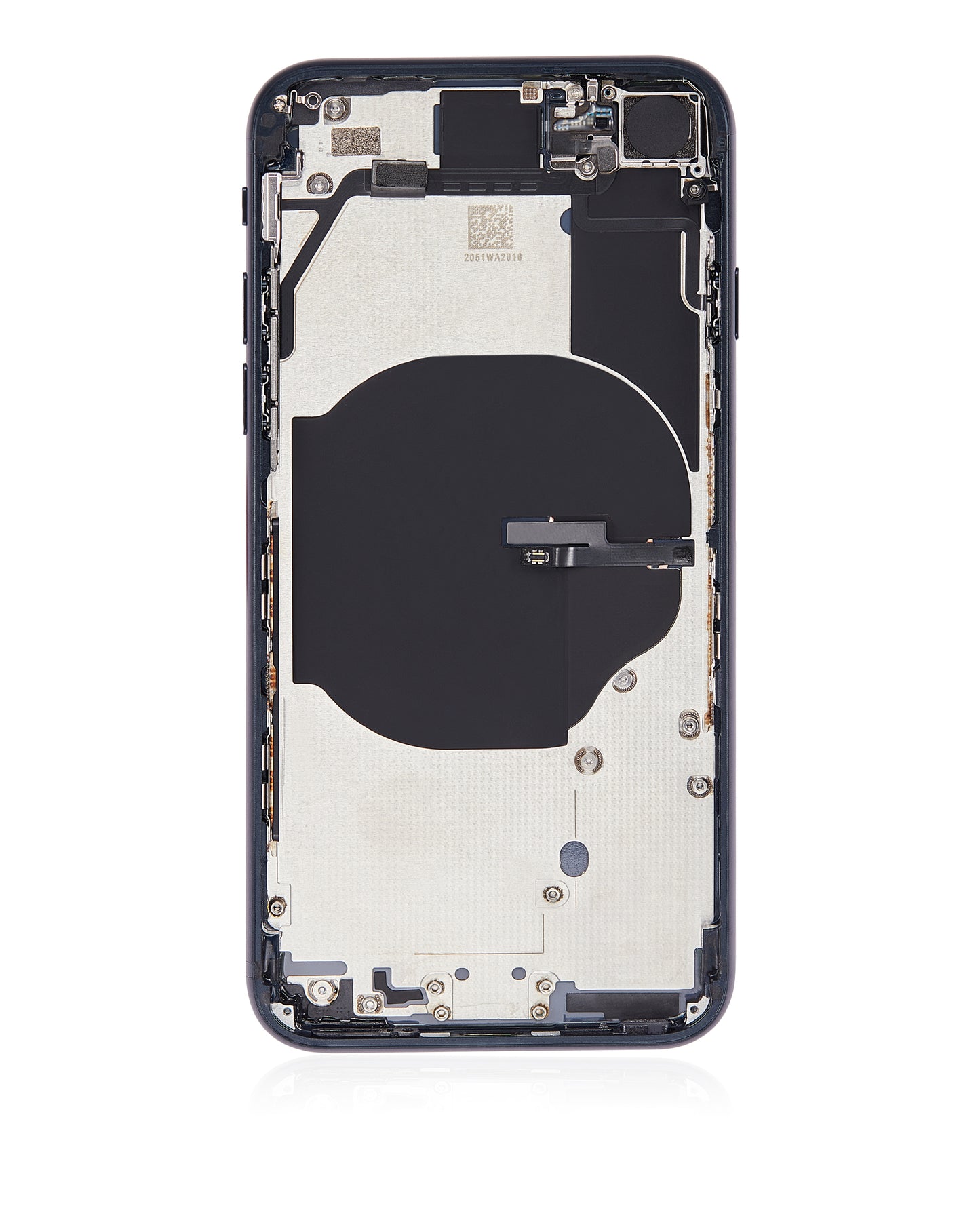 Back Housing W/ Small Components Pre-Installed For iPhone SE (2022) (Used OEM Pull: Grade A) (Midnight)