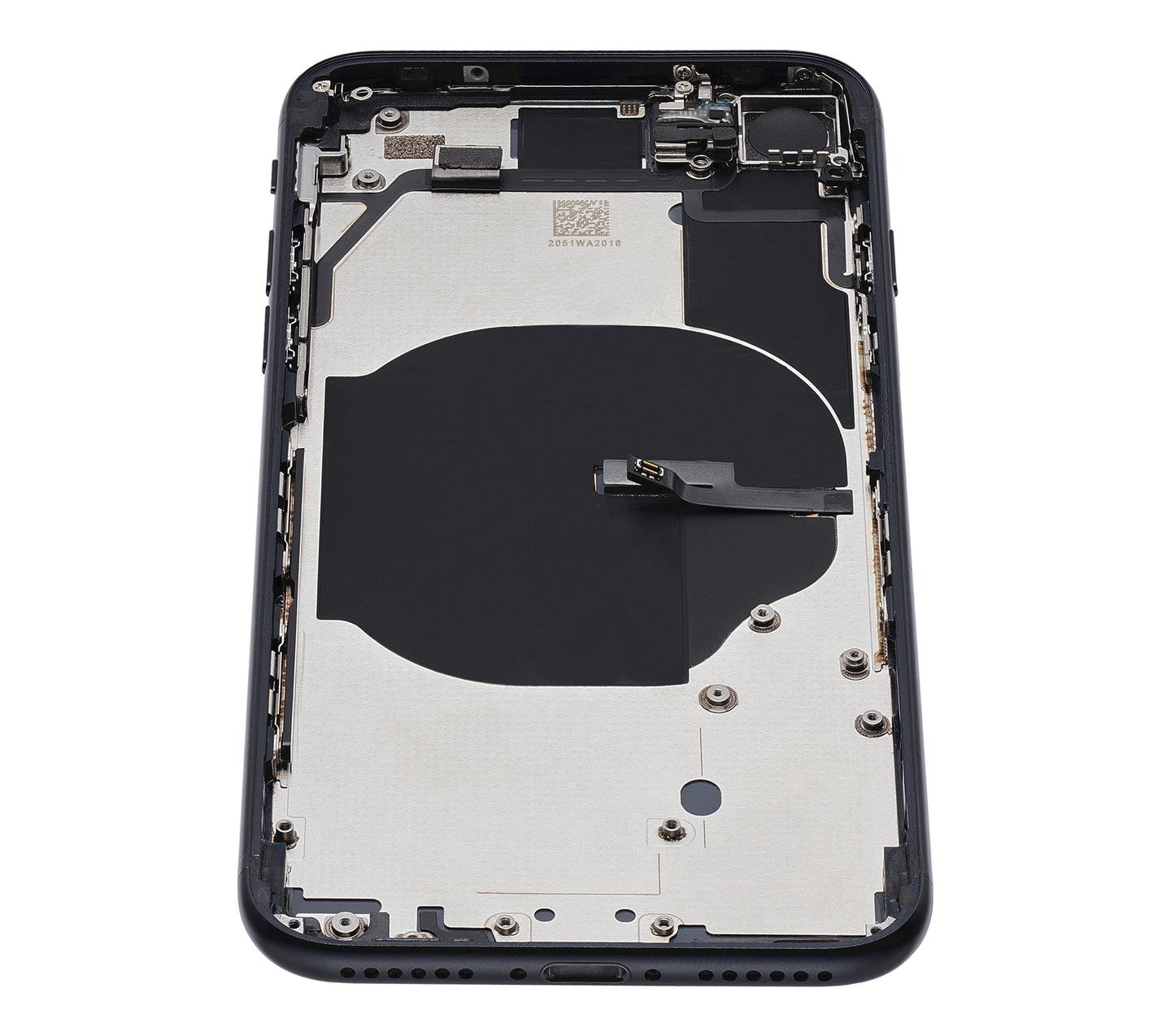 Back Housing W/ Small Components Pre-Installed For iPhone SE (2022) (Used OEM Pull: Grade A) (Midnight)