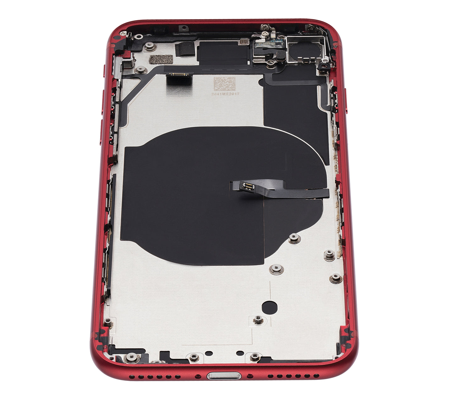 Back Housing W/ Small Components Pre-Installed For iPhone SE (2022) (Used OEM Pull: Grade B) (Red)