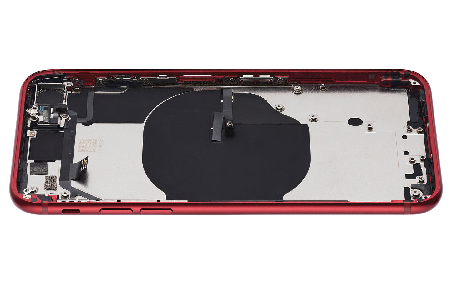 Back Housing W/ Small Components Pre-Installed For iPhone SE (2022) (Used OEM Pull: Grade B) (Red)