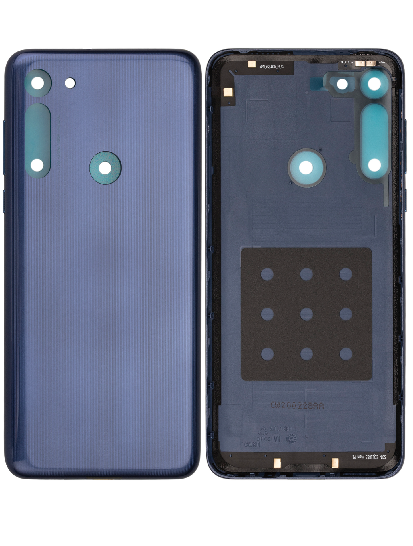 Back cover Glass For Motorola Moto G8 (XT2045-1 / 2020) / G Fast (XT2045-3 / 2020) (Neon Blue) | compatible mobile phone replacement part | SKU 107085003915 | product image 6