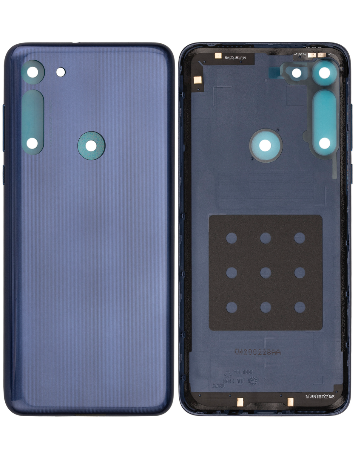Back cover Glass For Motorola Moto G8 (XT2045-1 / 2020) / G Fast (XT2045-3 / 2020) (Neon Blue) | compatible mobile phone replacement part | SKU 107085003915 | product image 6