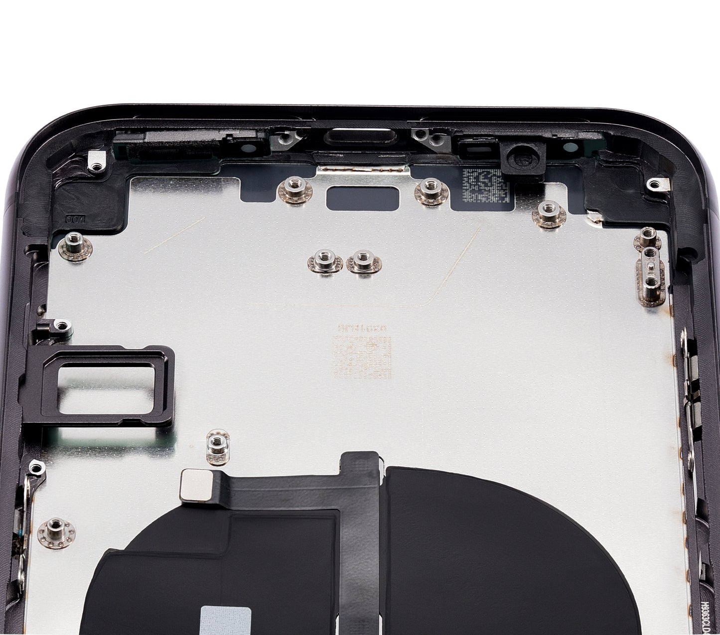 Back Housing W/ Small Components Pre-Installed For iPhone 11 (No Logo) (Aftermarket Plus) (Black)
