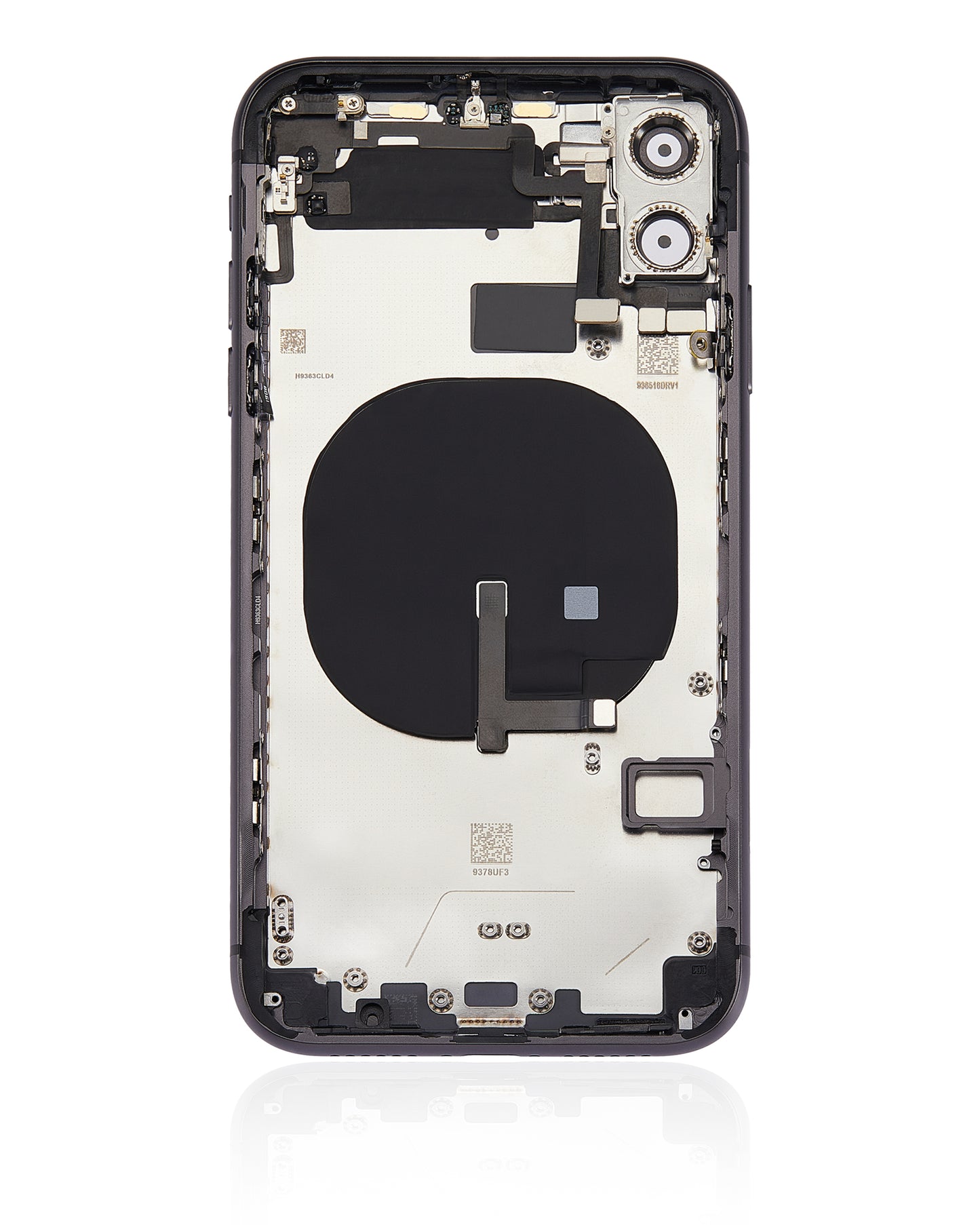 Back Housing W/ Small Components Pre-Installed For iPhone 11 (No Logo) (Aftermarket Plus) (Black)