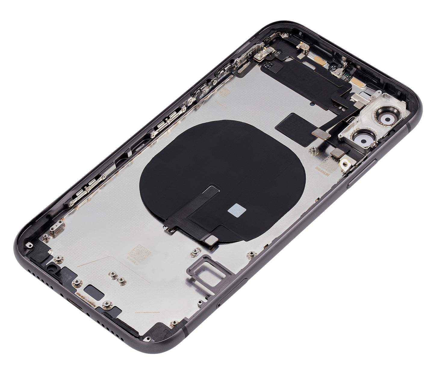 Back Housing W/ Small Components Pre-Installed For iPhone 11 (No Logo) (Aftermarket Plus) (Black)