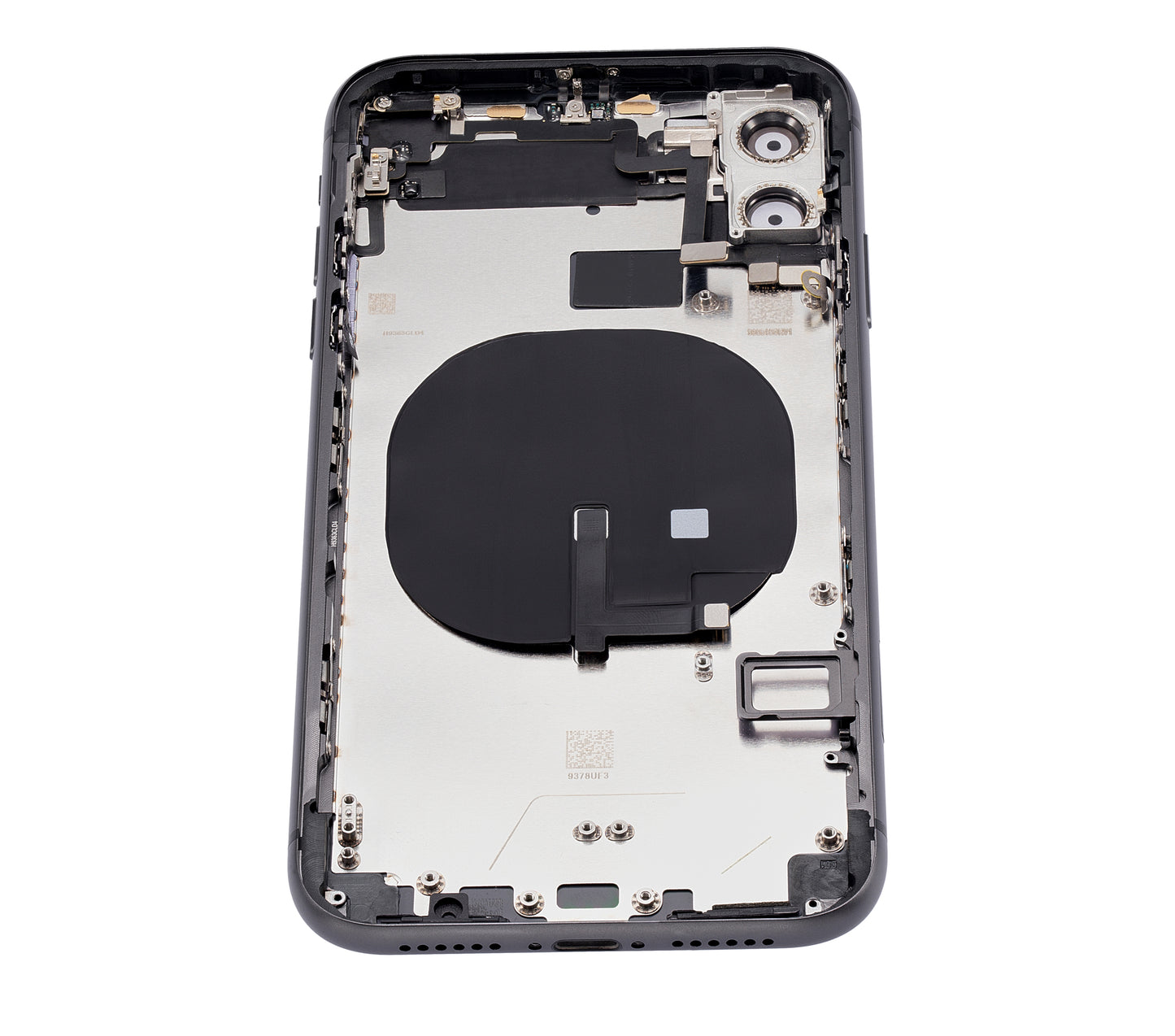 Back Housing W/ Small Components Pre-Installed For iPhone 11 (No Logo) (Aftermarket Plus) (Black)