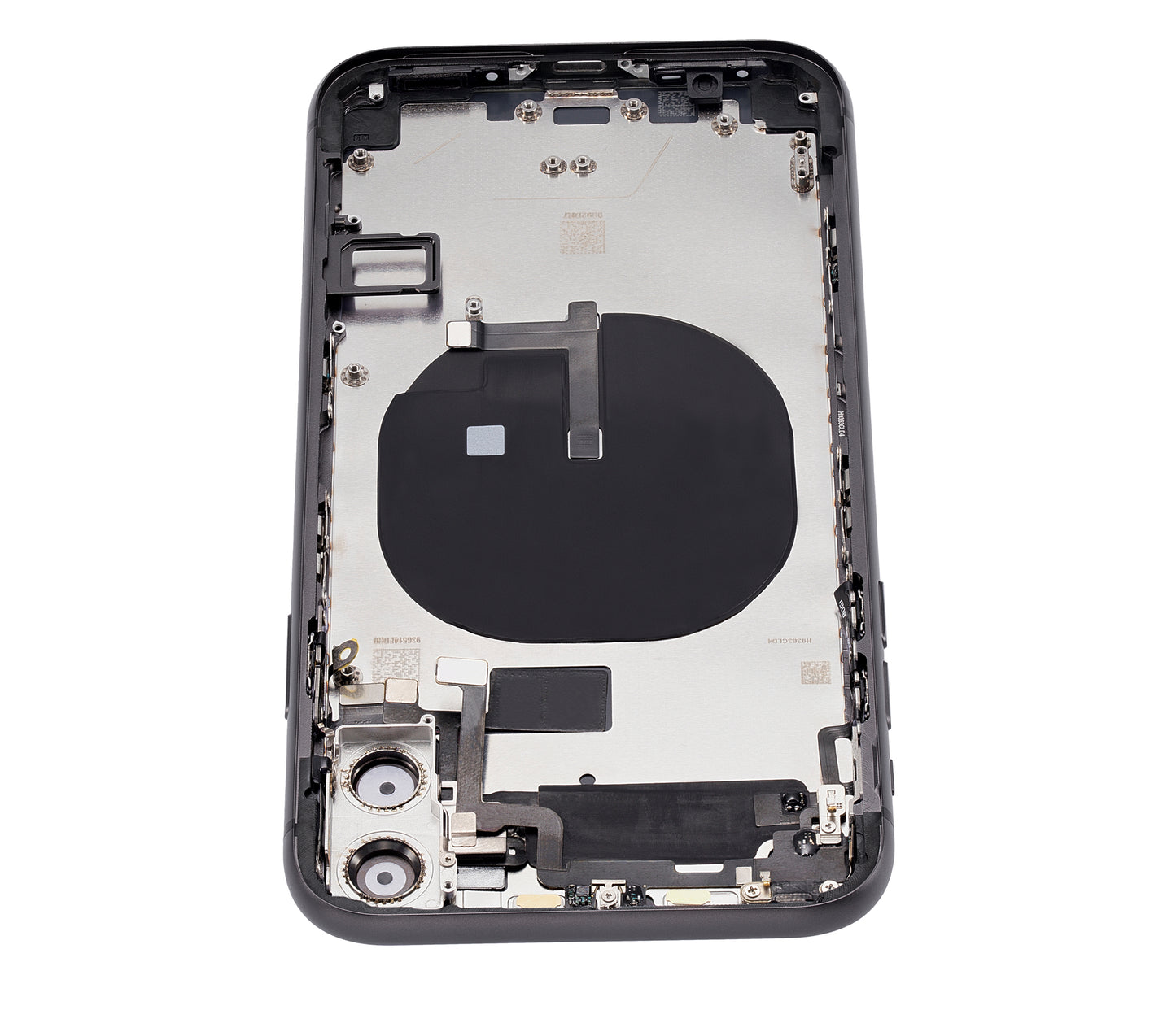 Back Housing W/ Small Components Pre-Installed For iPhone 11 (No Logo) (Aftermarket Plus) (Black)