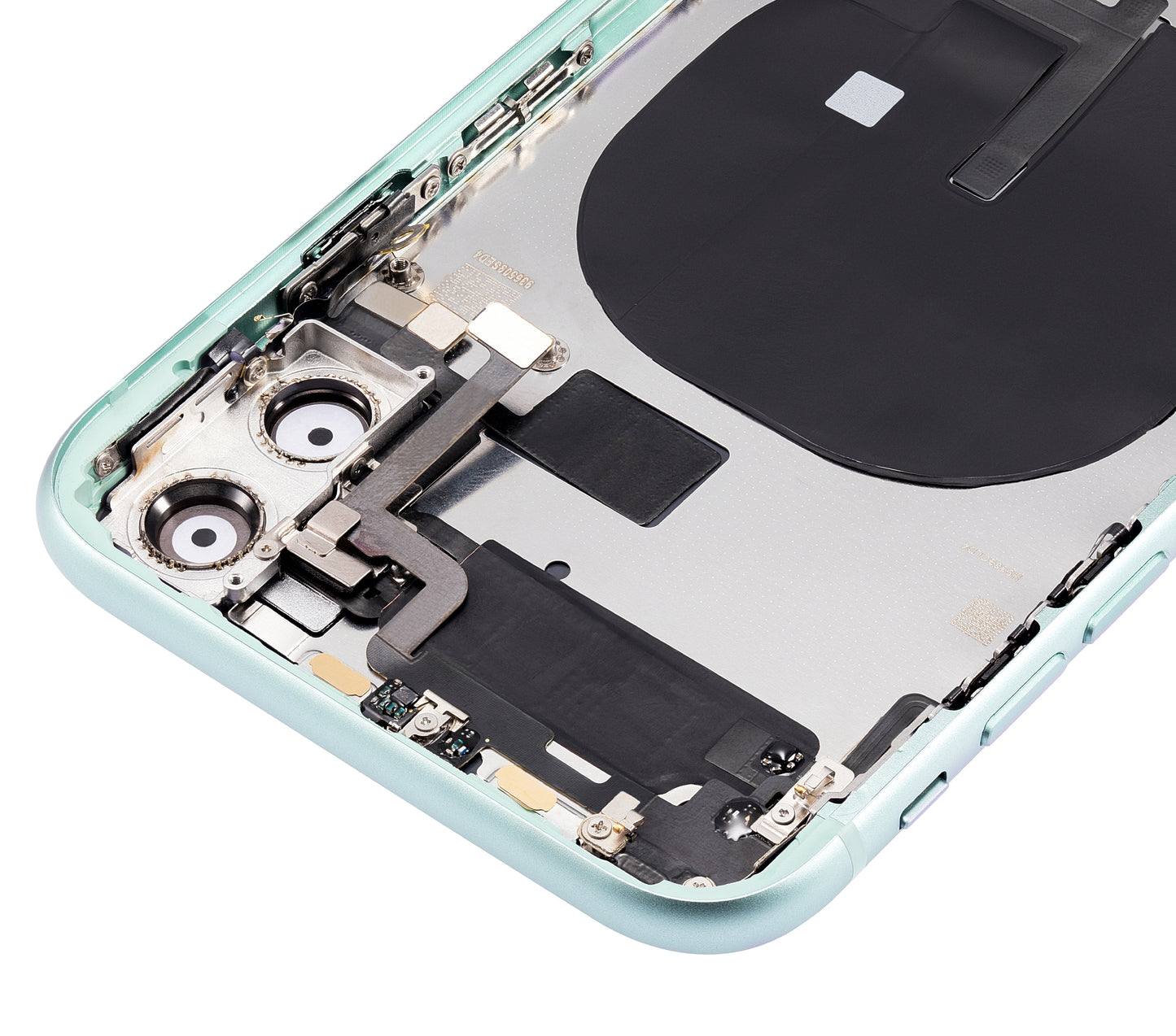 Back Housing W/ Small Components Pre-Installed For iPhone 11 (No Logo) (Aftermarket Plus) (Green)