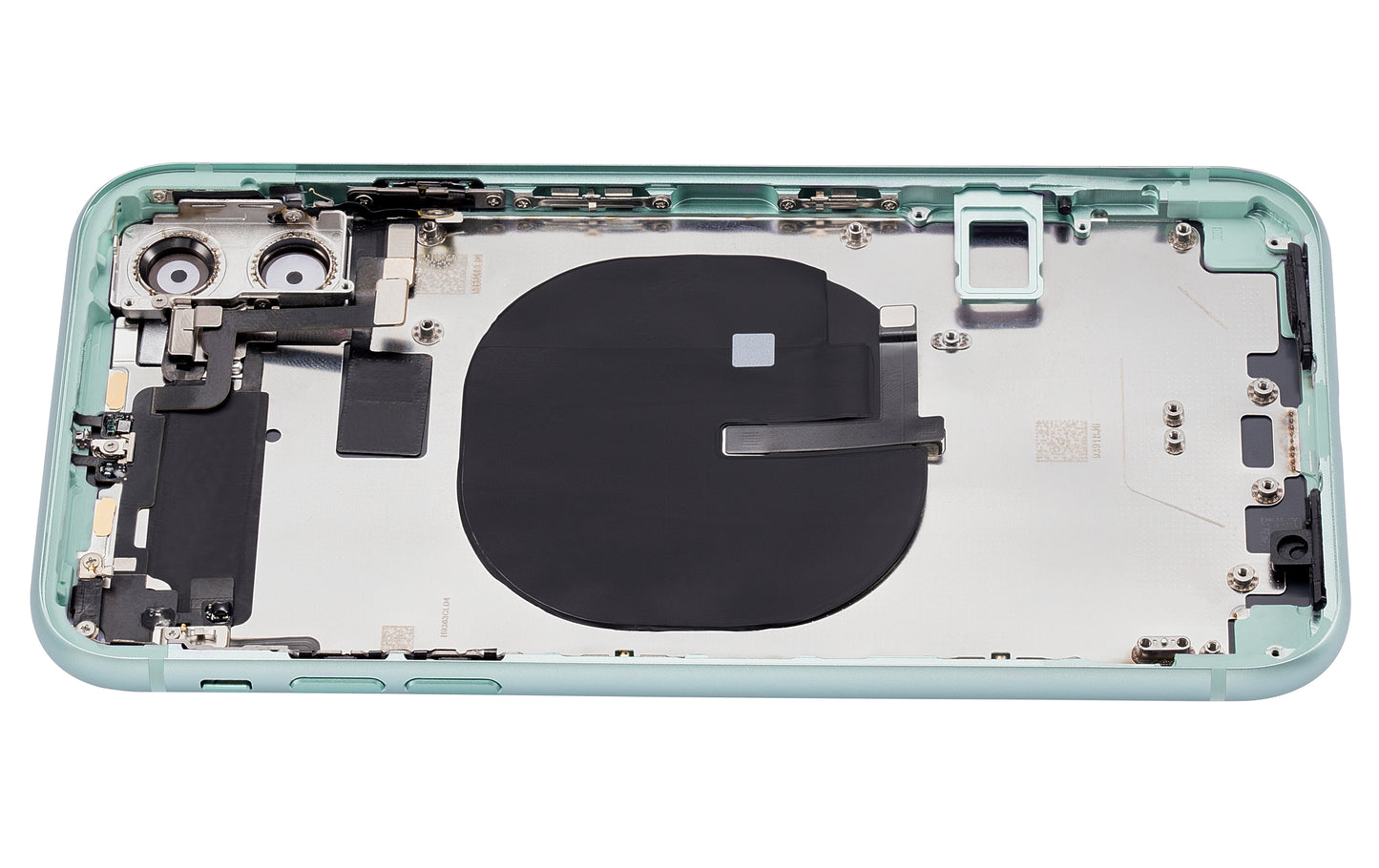 Back Housing W/ Small Components Pre-Installed For iPhone 11 (No Logo) (Aftermarket Plus) (Green)