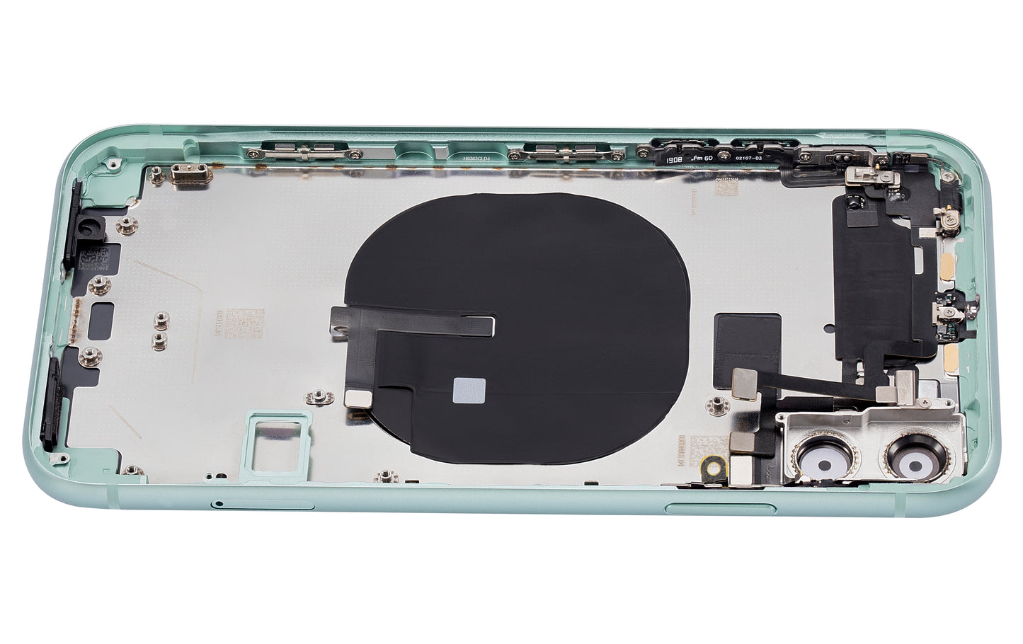 Back Housing W/ Small Components Pre-Installed For iPhone 11 (No Logo) (Aftermarket Plus) (Green)