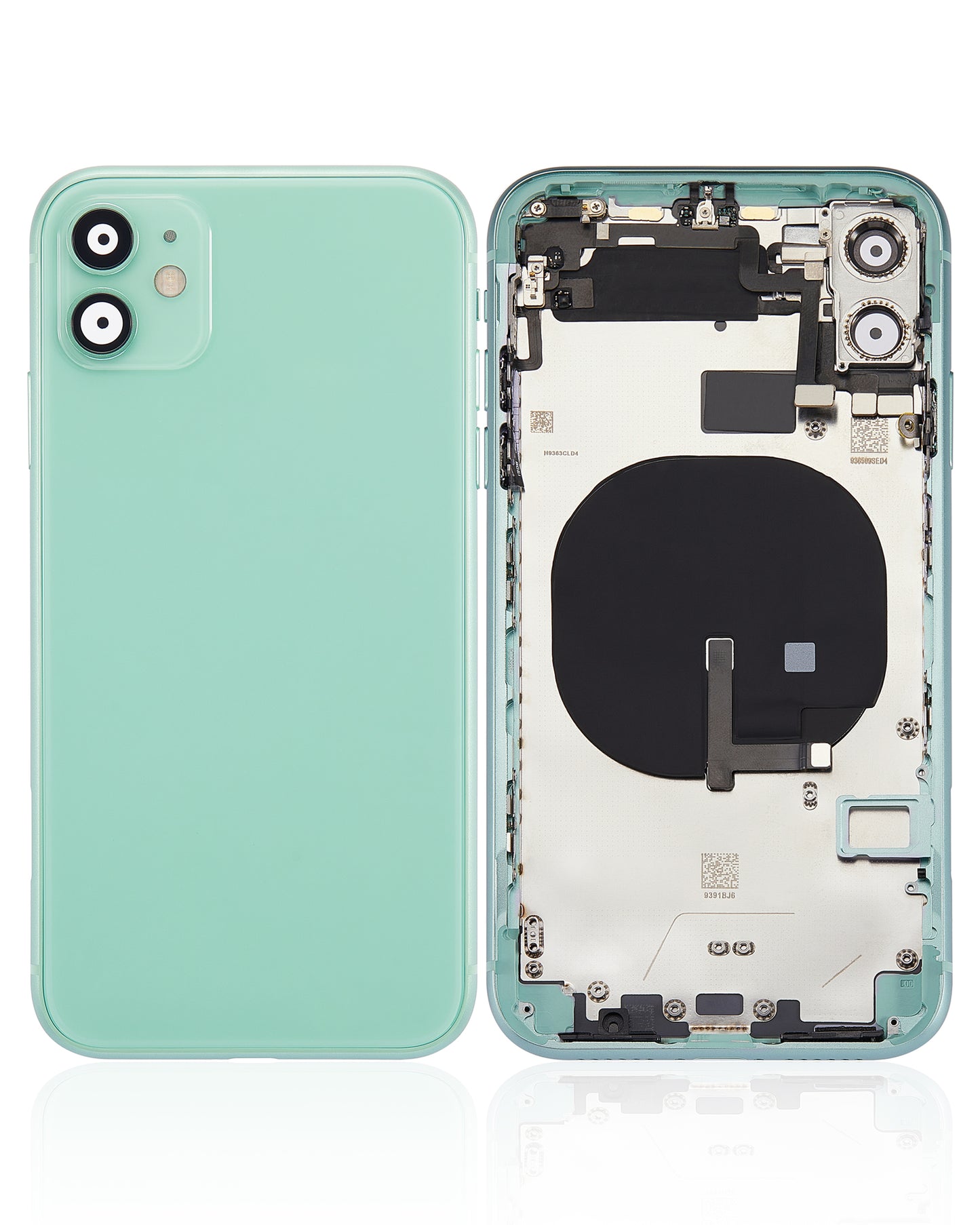 Back Housing W/ Small Components Pre-Installed For iPhone 11 (No Logo) (Aftermarket Plus) (Green)