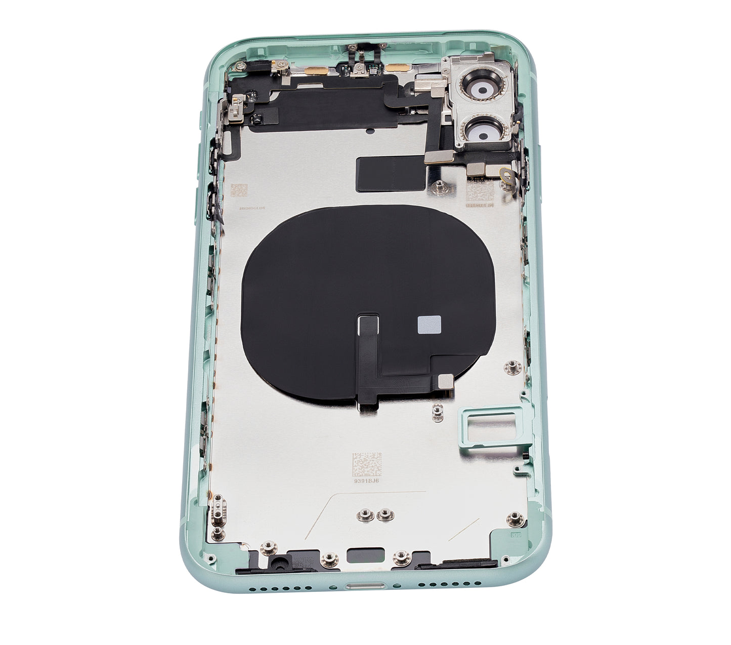 Back Housing W/ Small Components Pre-Installed For iPhone 11 (No Logo) (Aftermarket Plus) (Green)