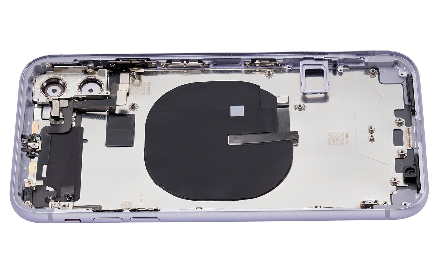 Back Housing W/ Small Components Pre-Installed For iPhone 11 (No Logo) (Aftermarket Plus) (Purple)