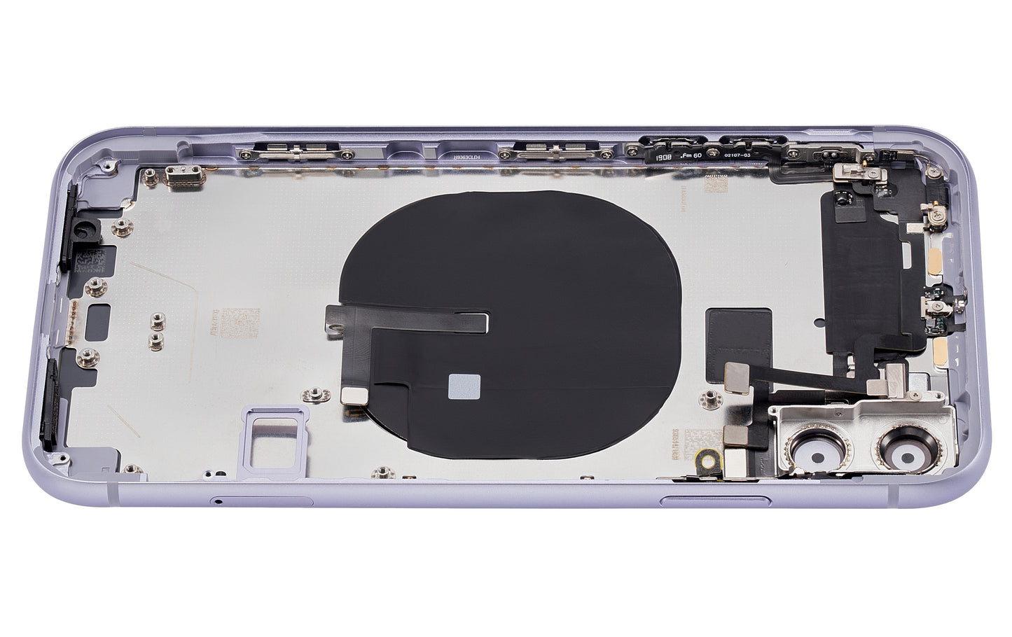 Back Housing W/ Small Components Pre-Installed For iPhone 11 (No Logo) (Aftermarket Plus) (Purple)