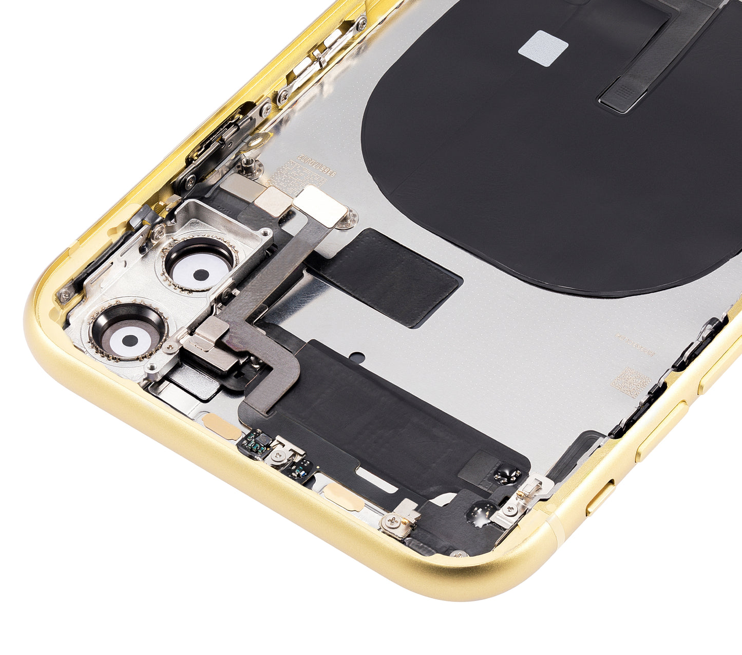 Back Housing W/ Small Components Pre-Installed For iPhone 11 (No Logo) (Aftermarket Plus) (Yellow)
