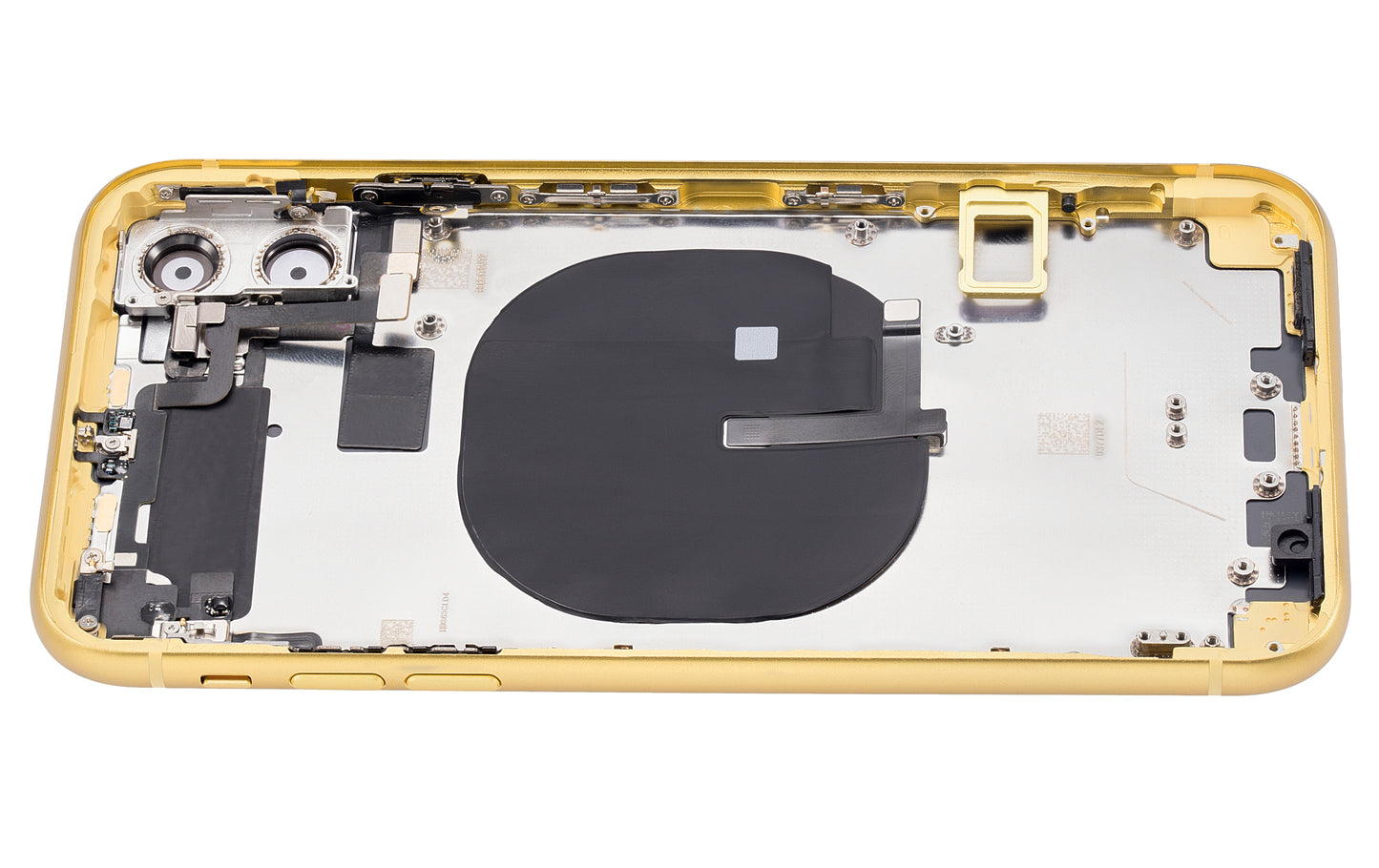 Back Housing W/ Small Components Pre-Installed For iPhone 11 (No Logo) (Aftermarket Plus) (Yellow)