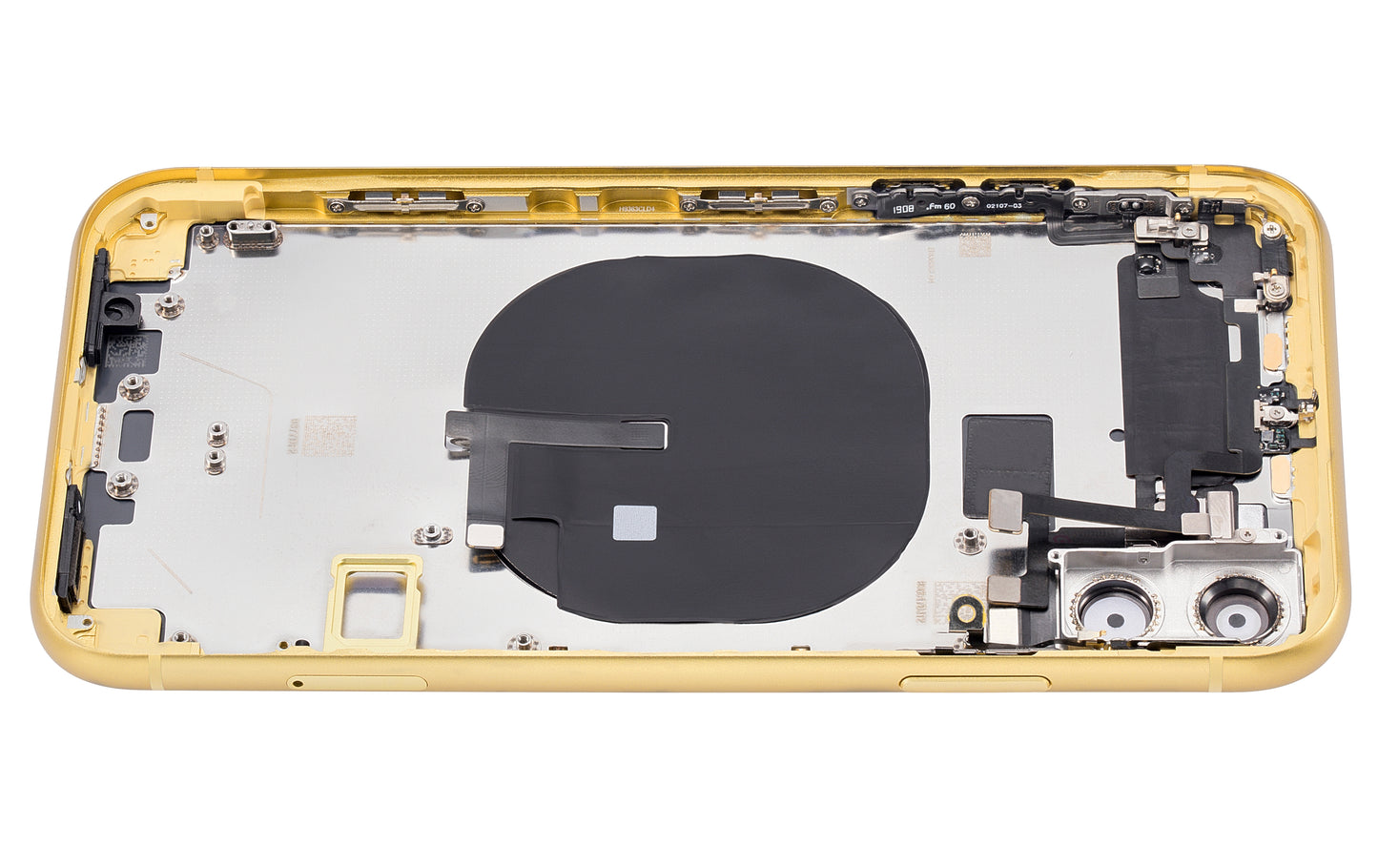 Back Housing W/ Small Components Pre-Installed For iPhone 11 (No Logo) (Aftermarket Plus) (Yellow)