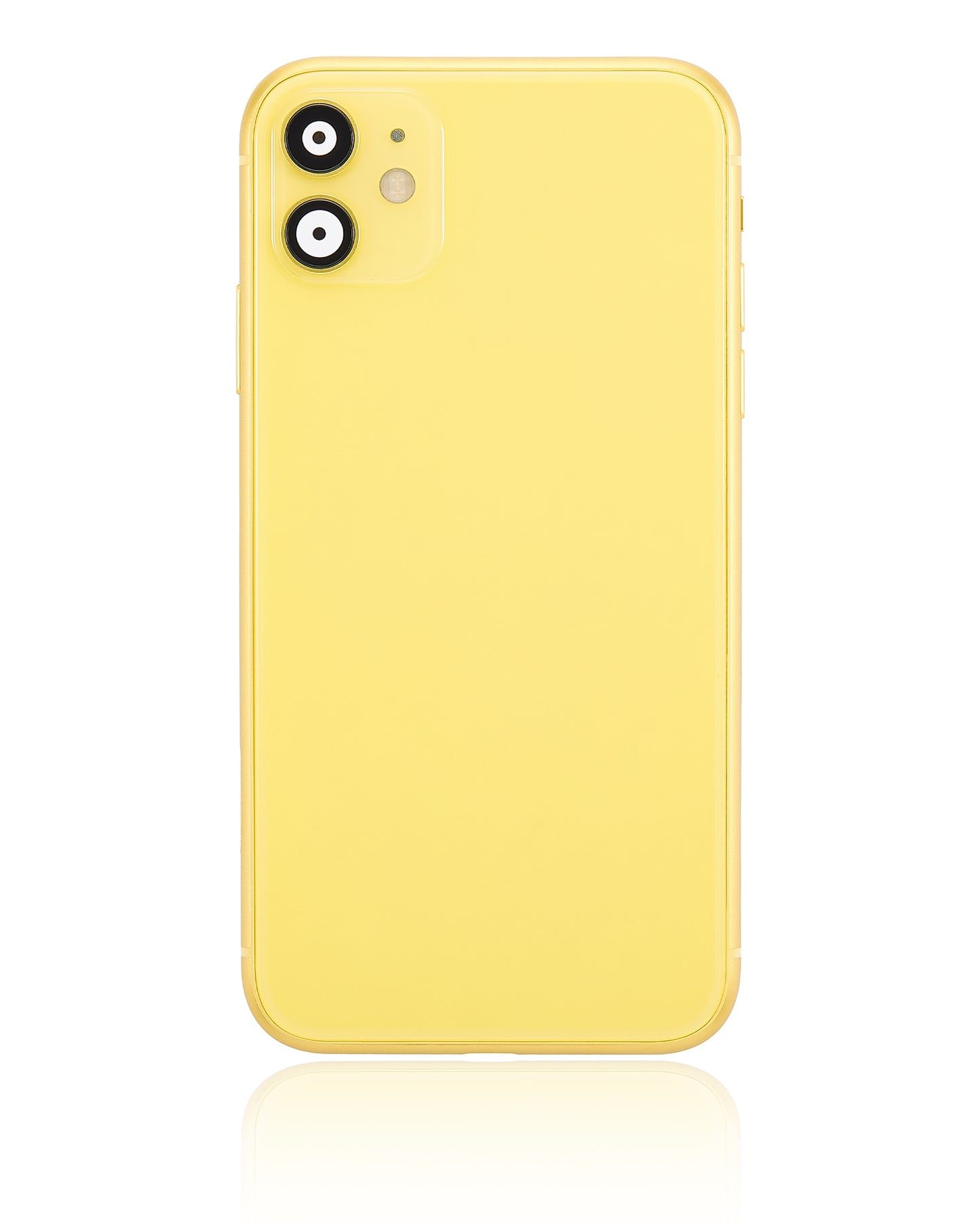 Back Housing W/ Small Components Pre-Installed For iPhone 11 (No Logo) (Aftermarket Plus) (Yellow)