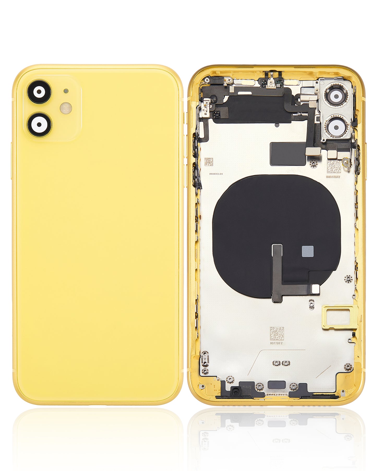 Back Housing W/ Small Components Pre-Installed For iPhone 11 (No Logo) (Aftermarket Plus) (Yellow)