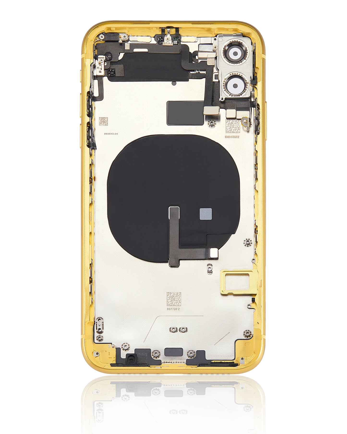 Back Housing W/ Small Components Pre-Installed For iPhone 11 (No Logo) (Aftermarket Plus) (Yellow)