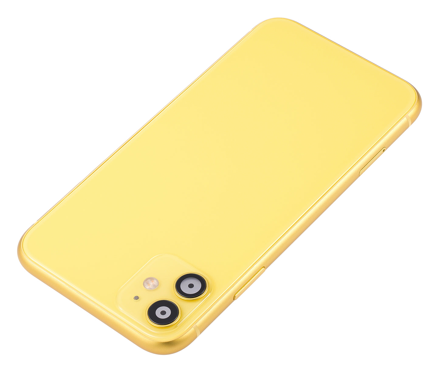Back Housing W/ Small Components Pre-Installed For iPhone 11 (No Logo) (Aftermarket Plus) (Yellow)