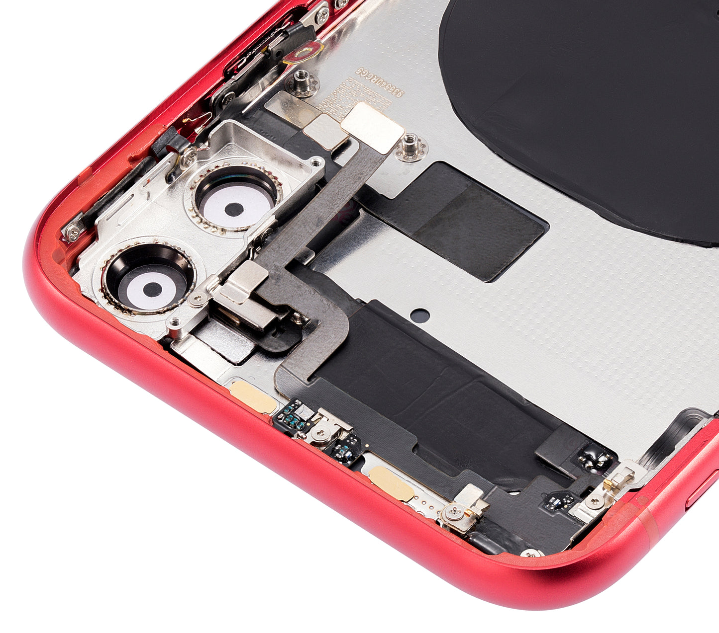 Back Housing W/ Small Components Pre-Installed For iPhone 11 (No Logo) (Aftermarket Plus) (Red)