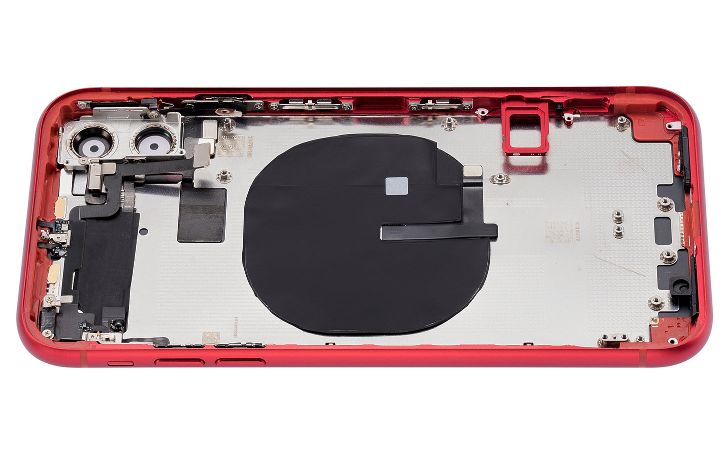Back Housing W/ Small Components Pre-Installed For iPhone 11 (No Logo) (Aftermarket Plus) (Red)