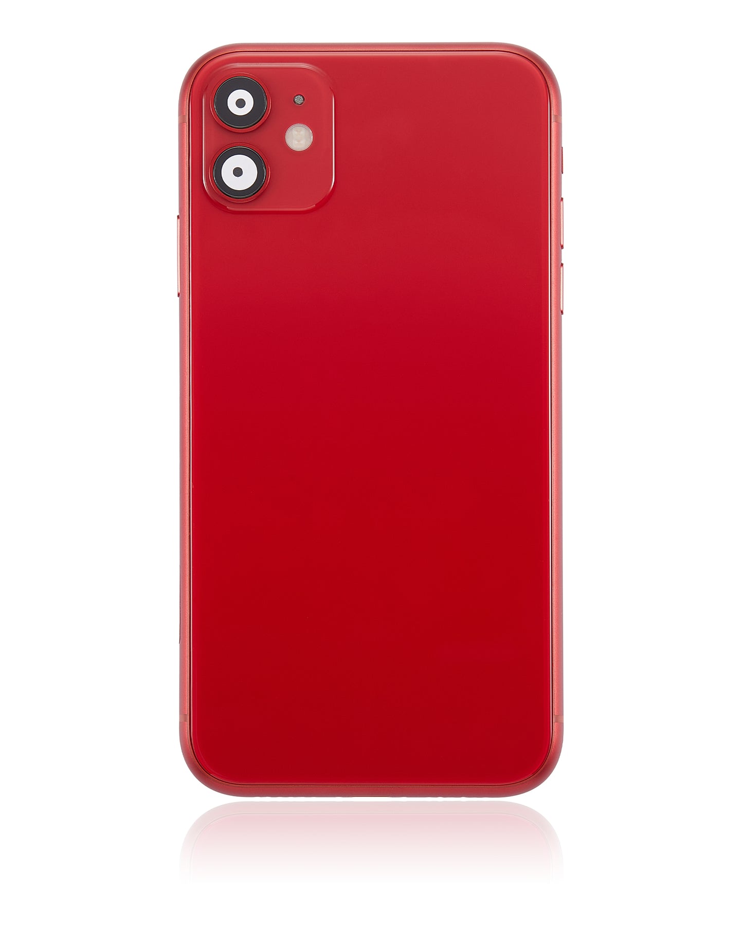 Back Housing W/ Small Components Pre-Installed For iPhone 11 (No Logo) (Aftermarket Plus) (Red)