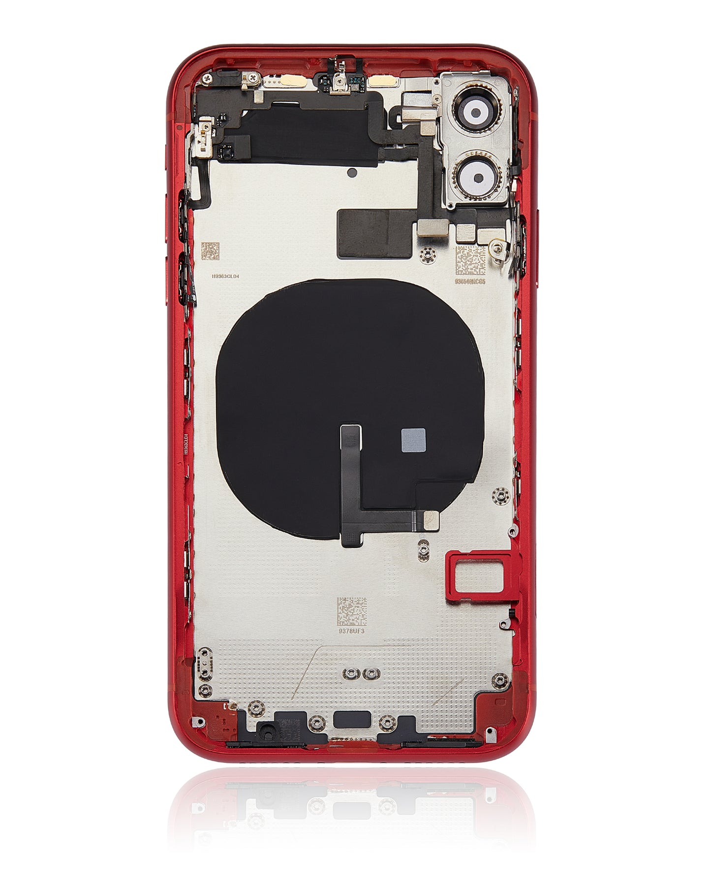Back Housing W/ Small Components Pre-Installed For iPhone 11 (No Logo) (Aftermarket Plus) (Red)